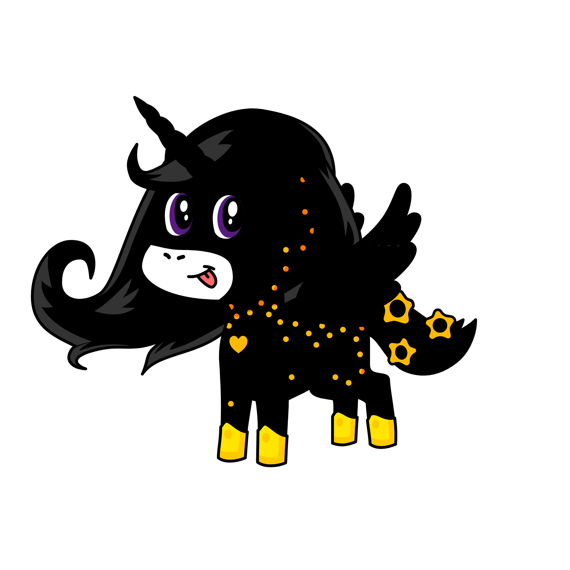 Golden/Night, the unicorn