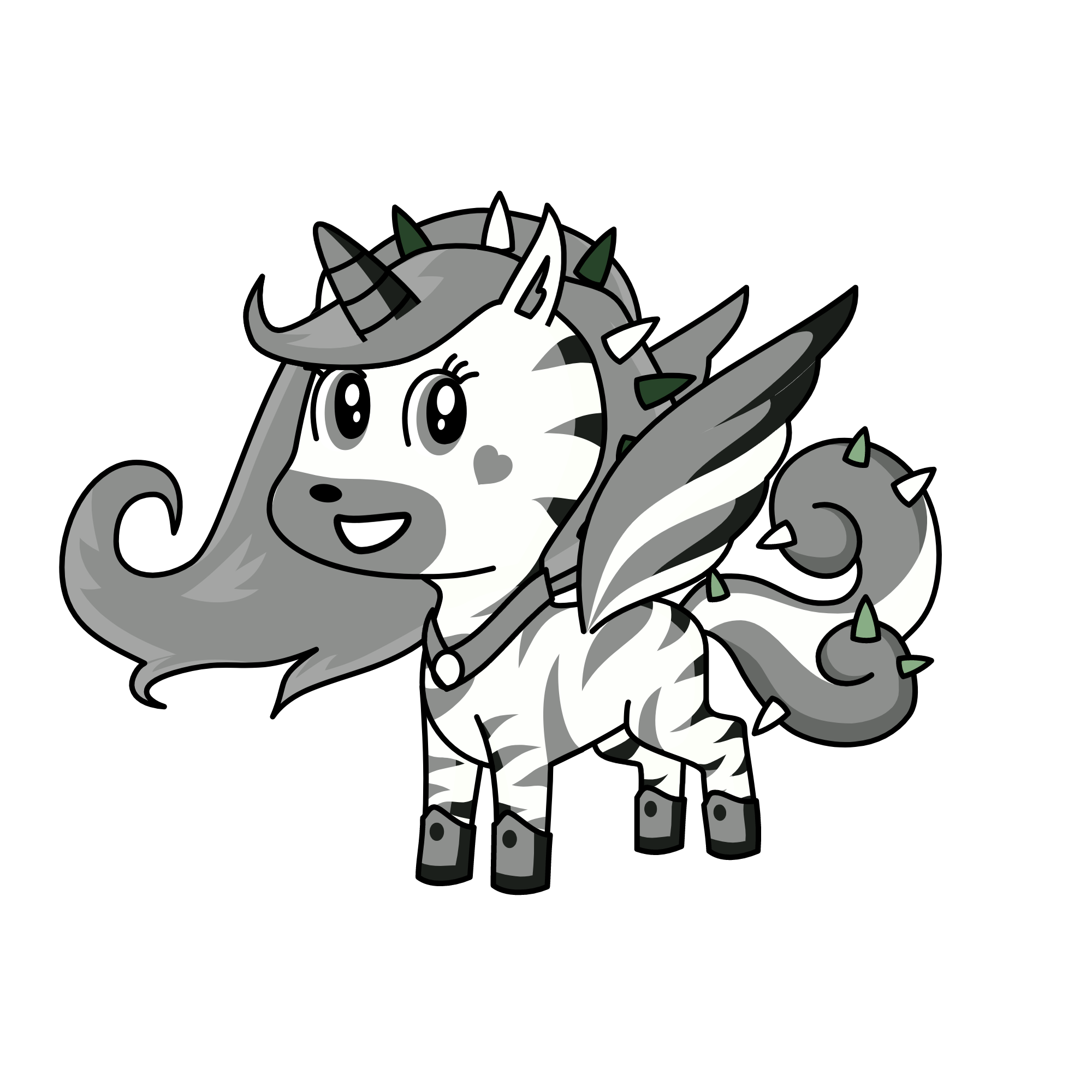 Gray, the unicorn