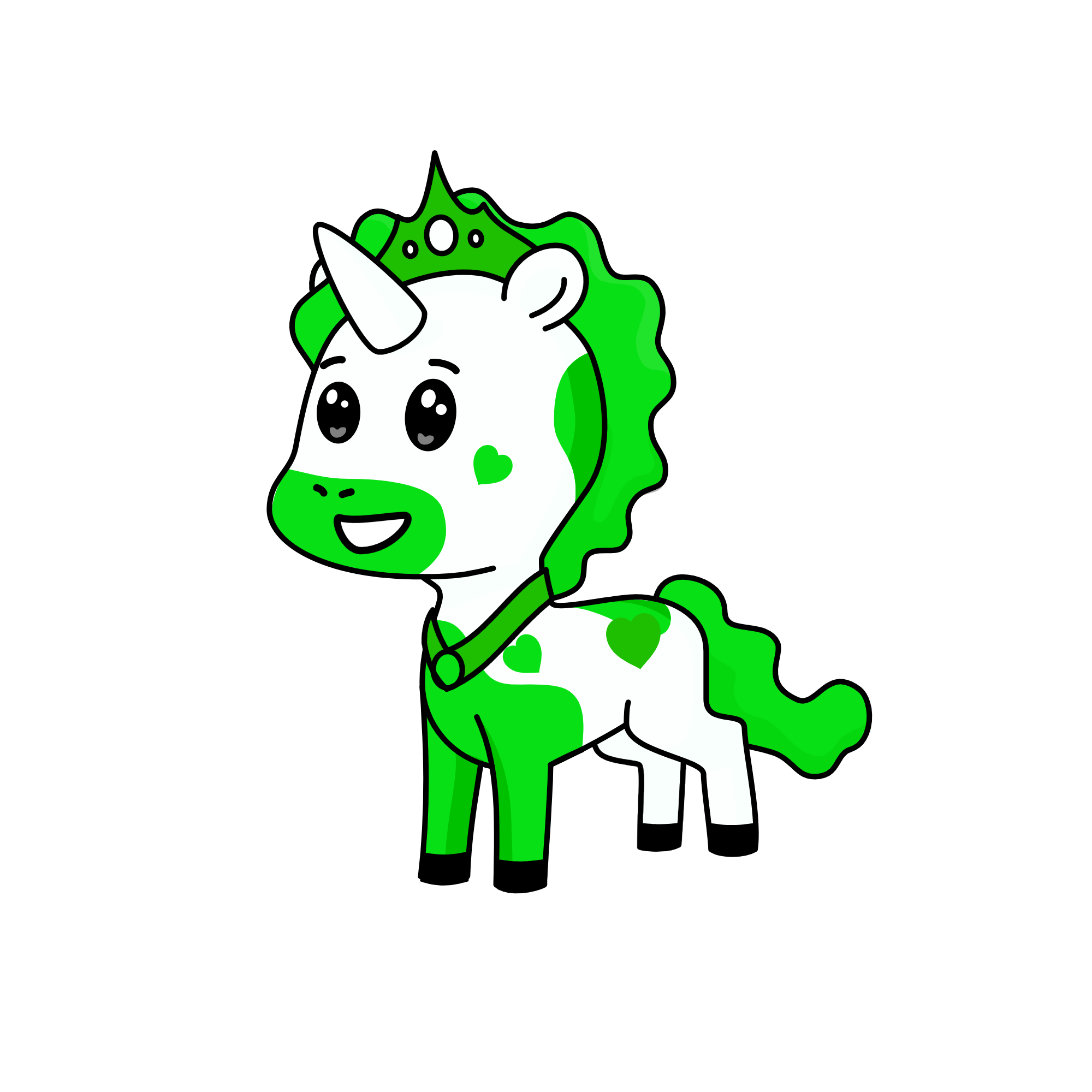 Queen Slime... ( Sort of yucky but it's fine.), the unicorn