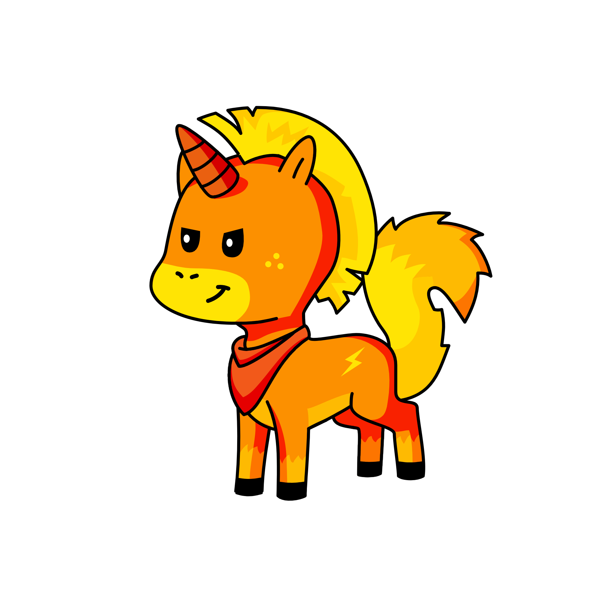 Fire Felix, the unicorn
