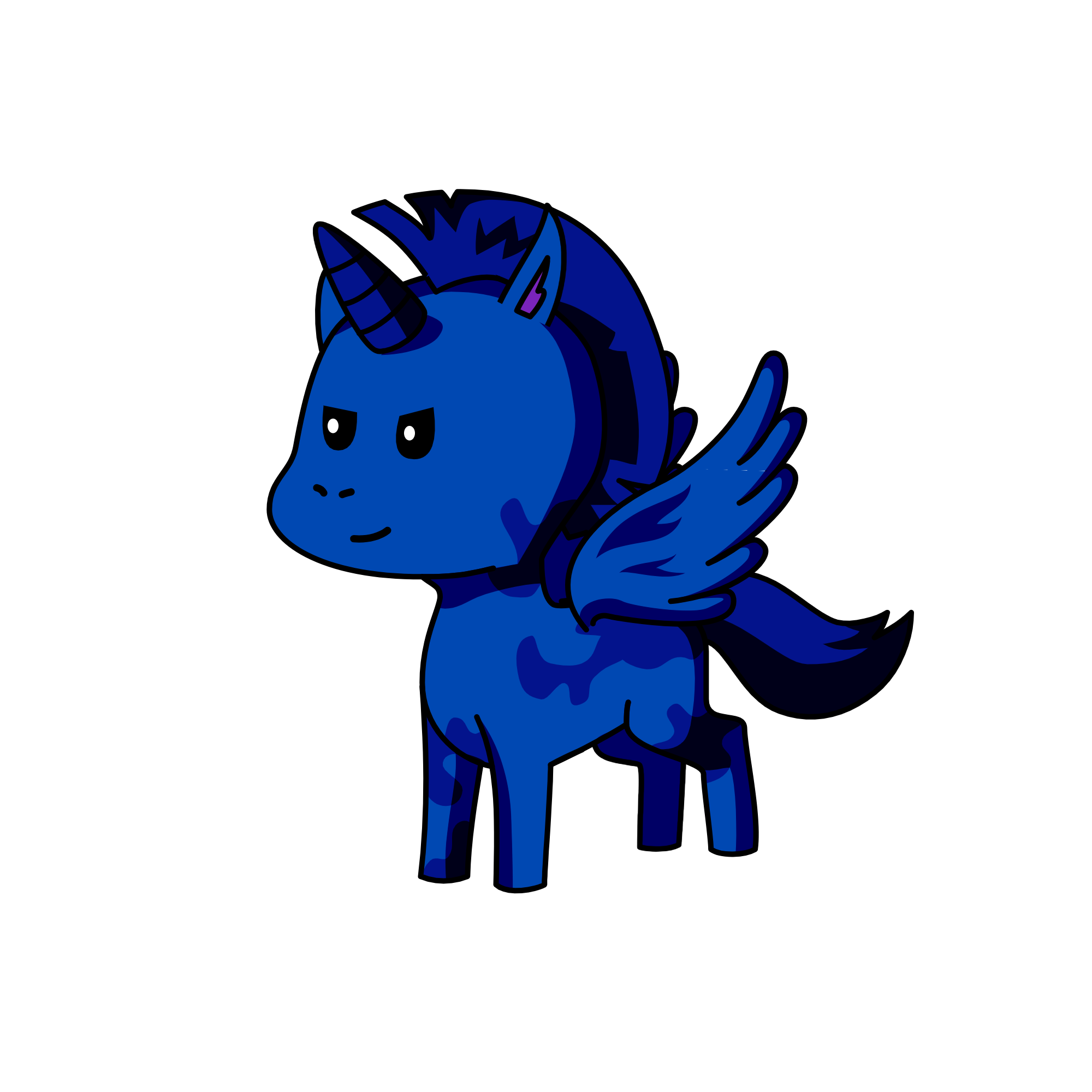 Blue , the unicorn