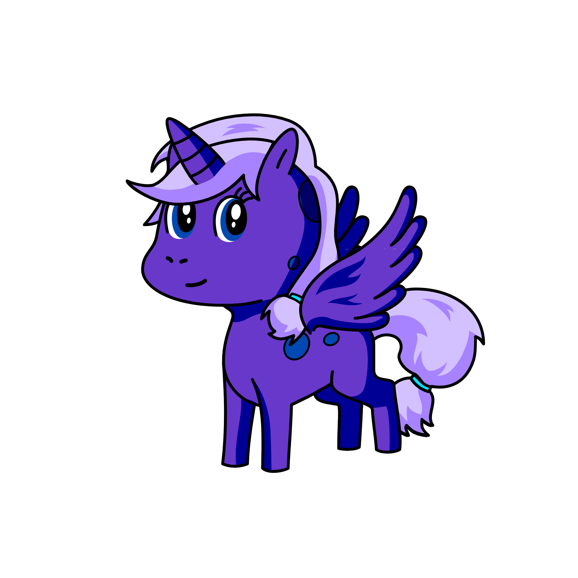 Indigo, the unicorn