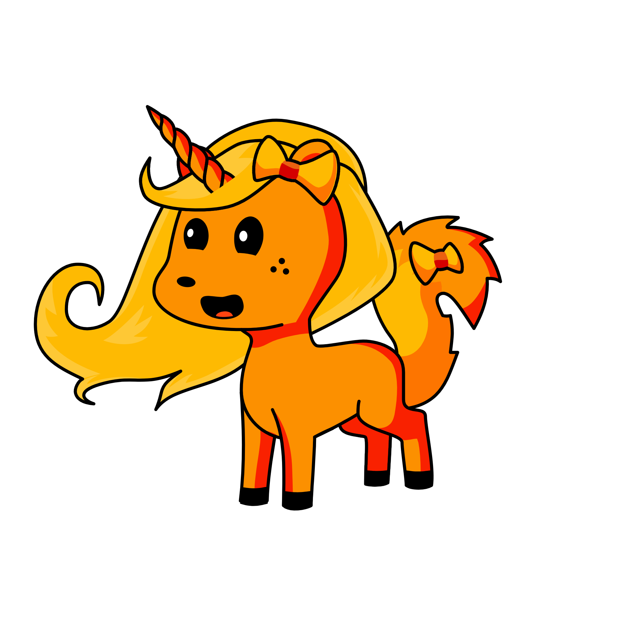 Sunset/Orange, the unicorn