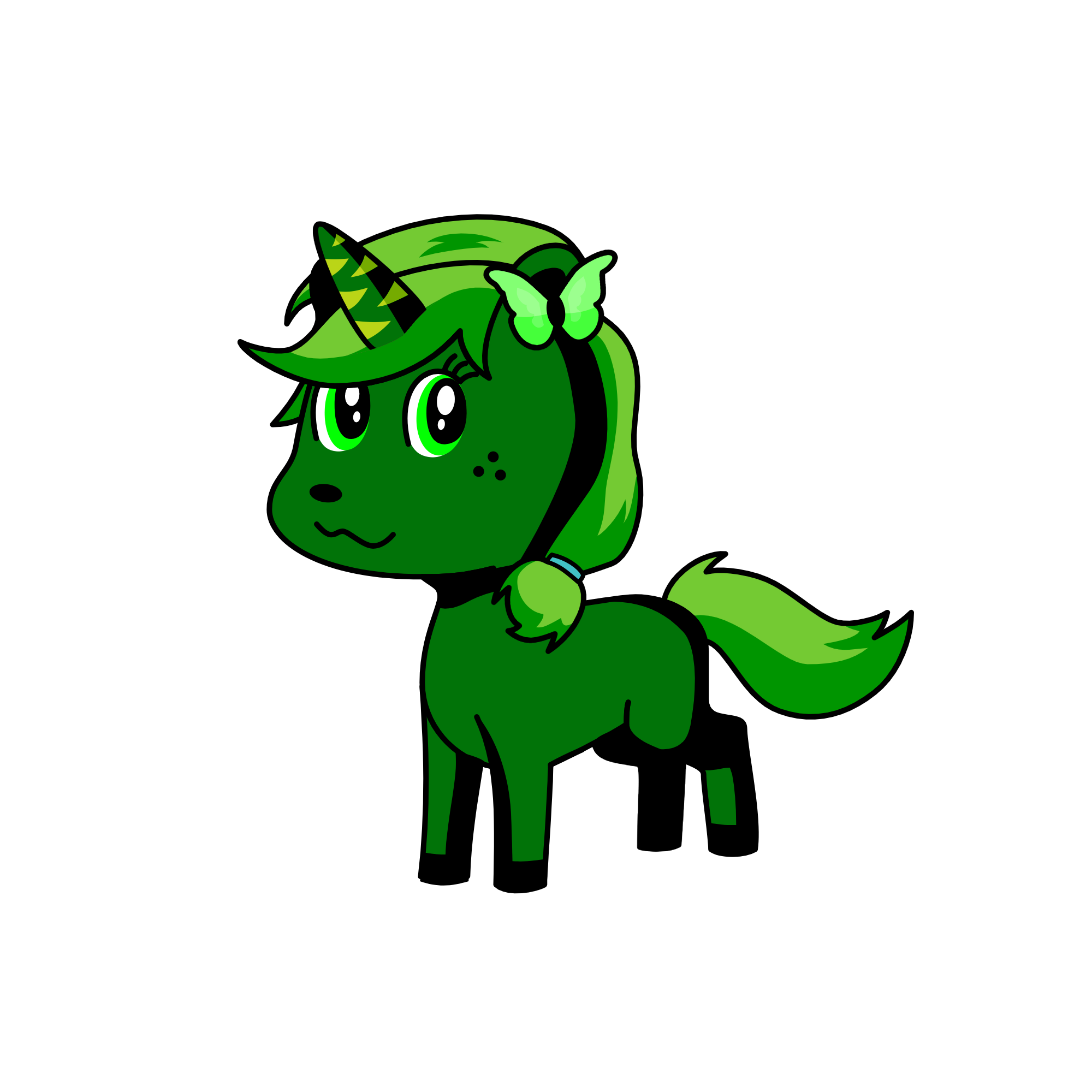 Leaf/green, the unicorn