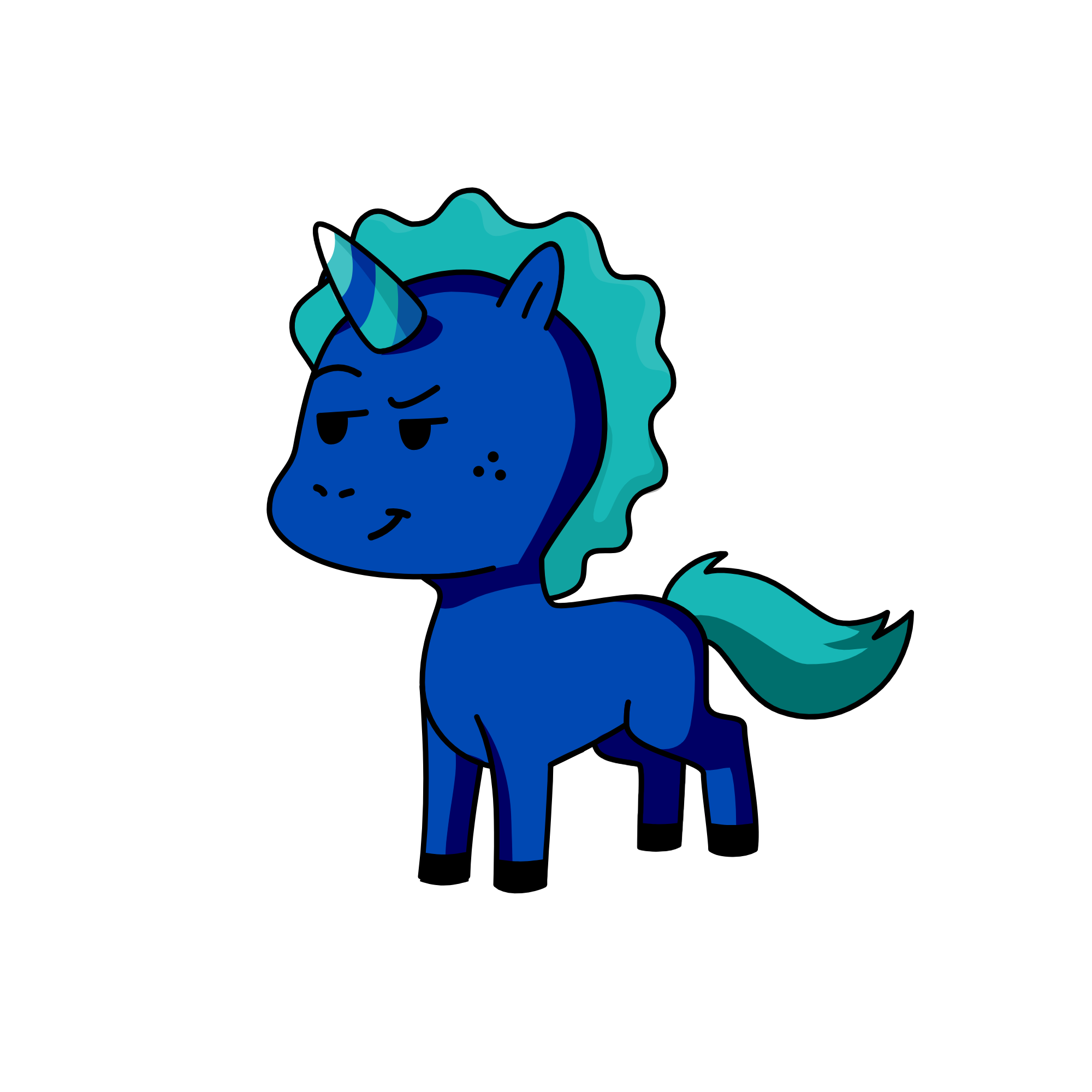 Splash/Blue, the unicorn