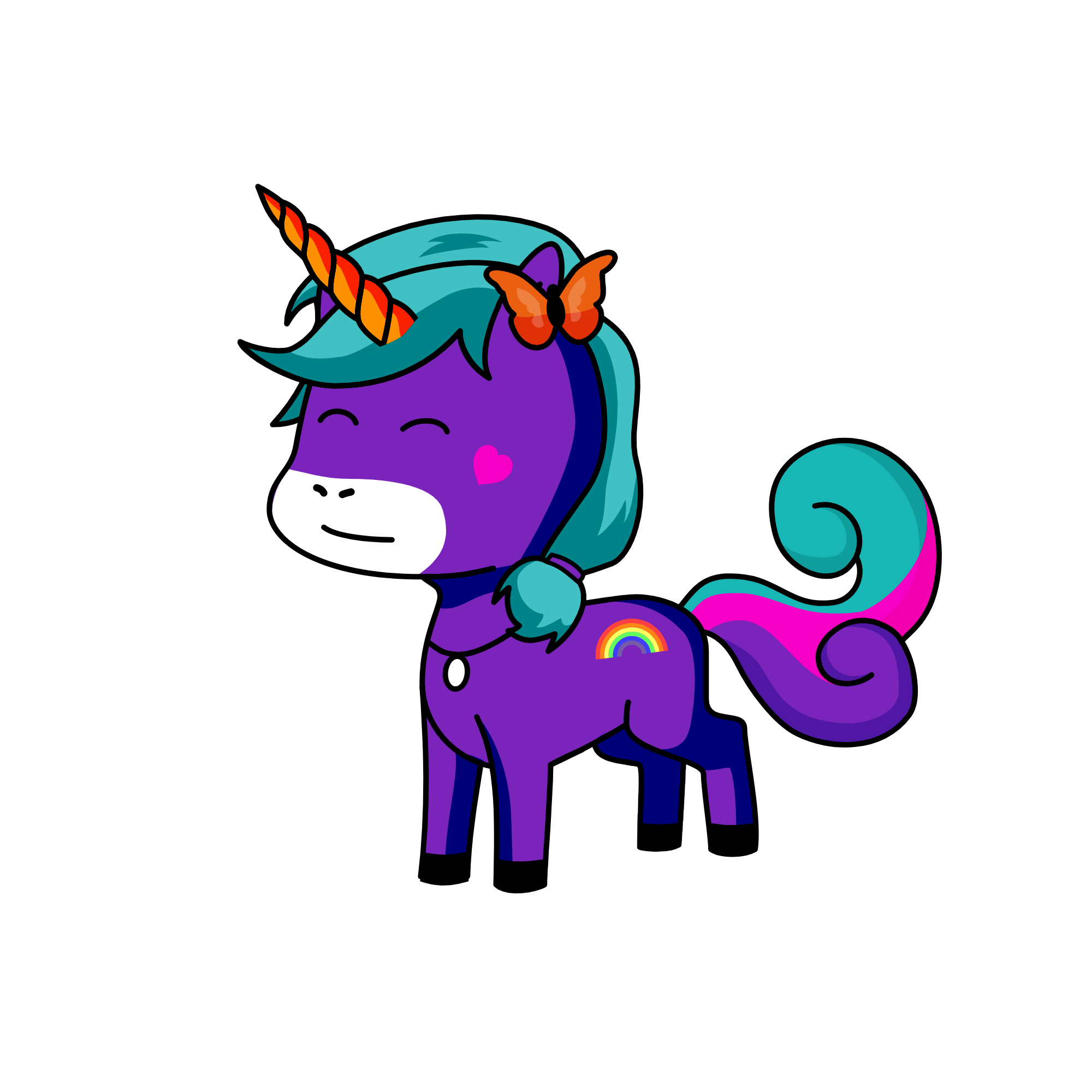 Lady unicorn, the unicorn