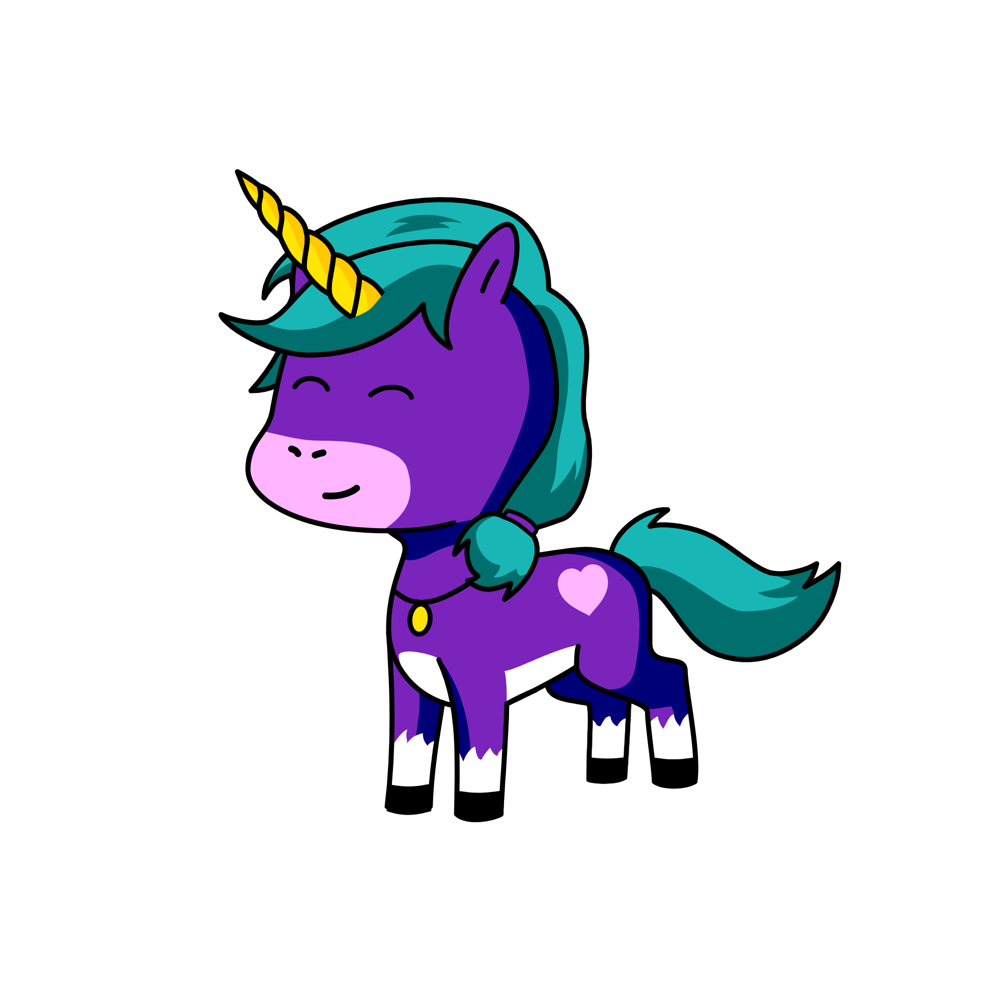Lady unicorn, the unicorn