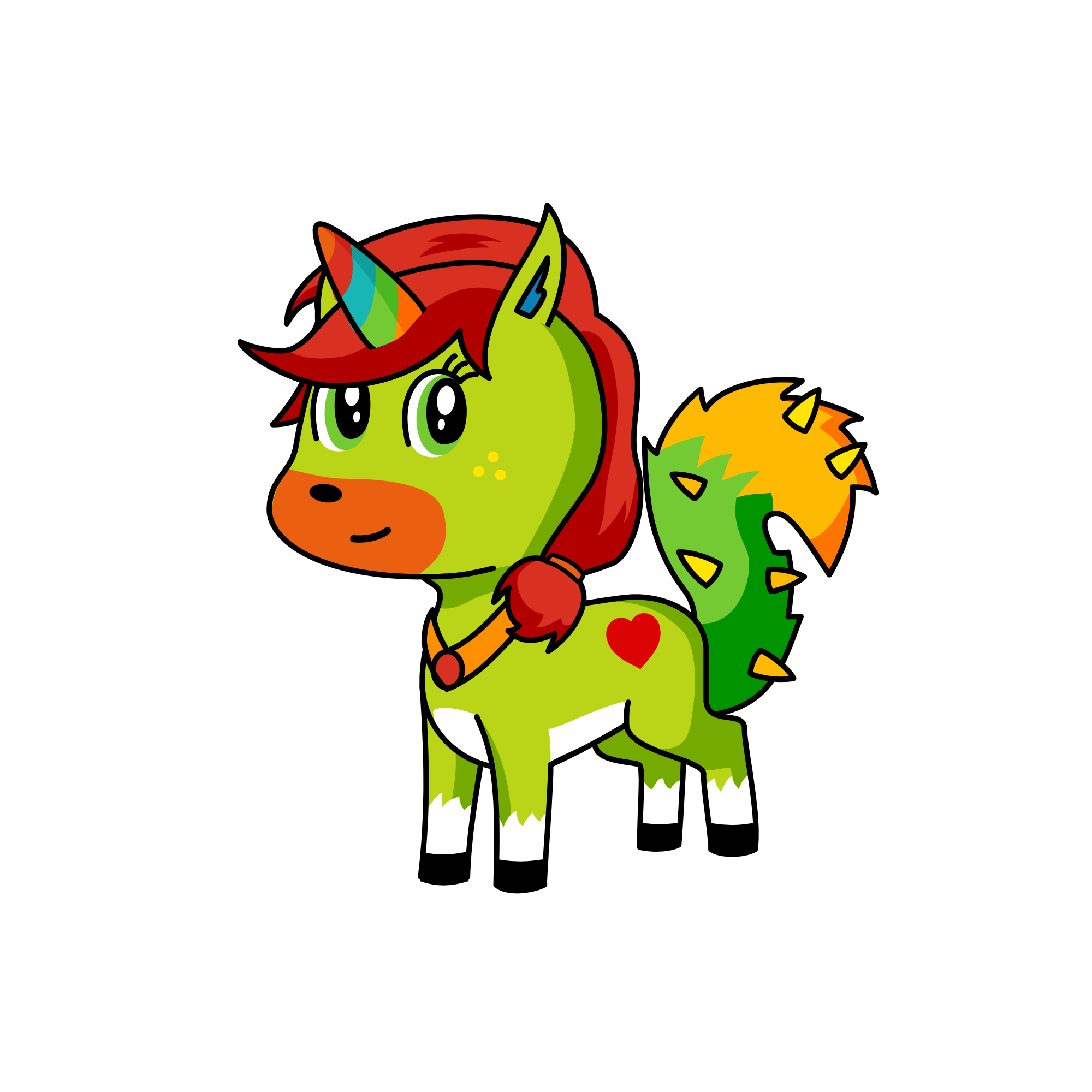 Goo goo glow glow, the unicorn