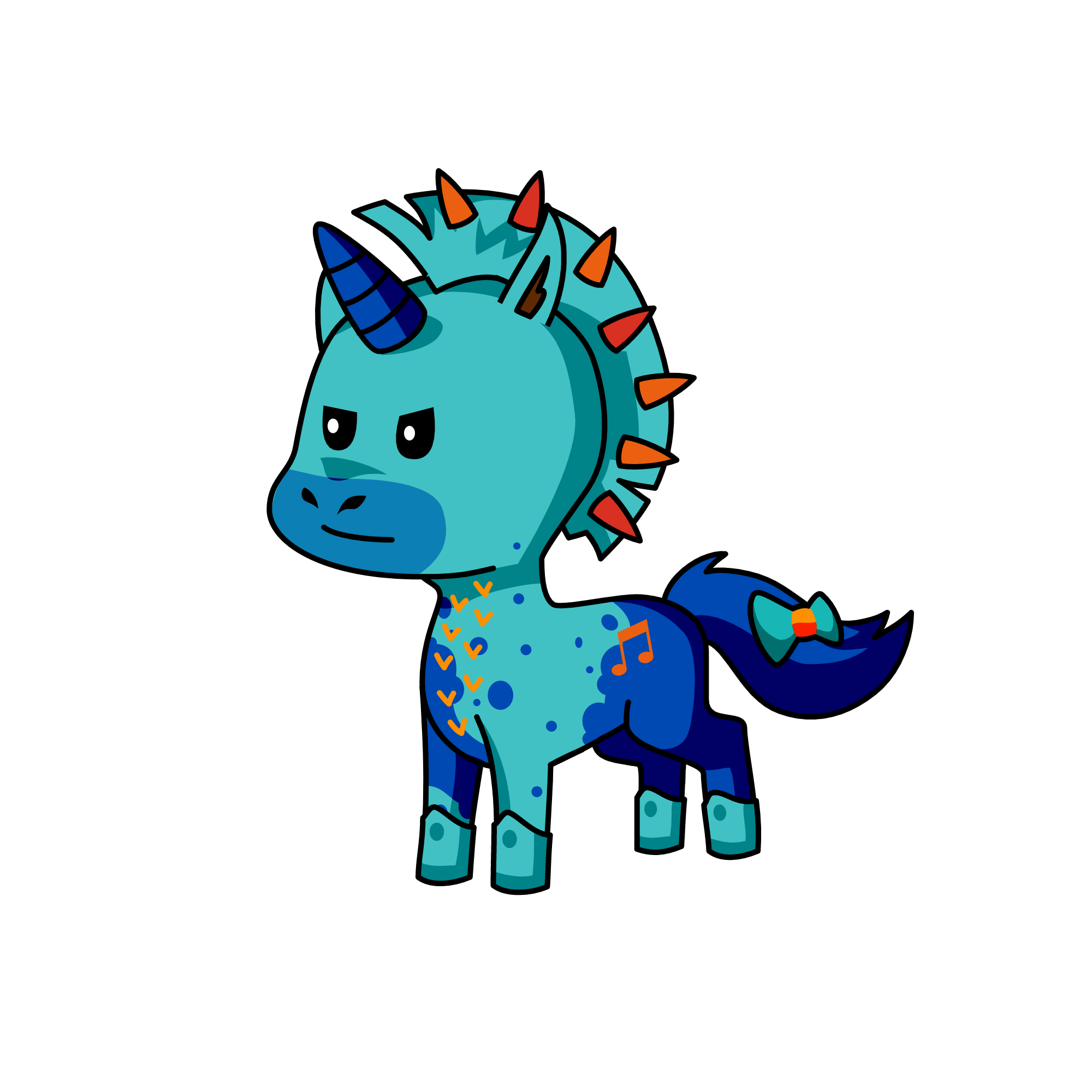 Spiky, the unicorn