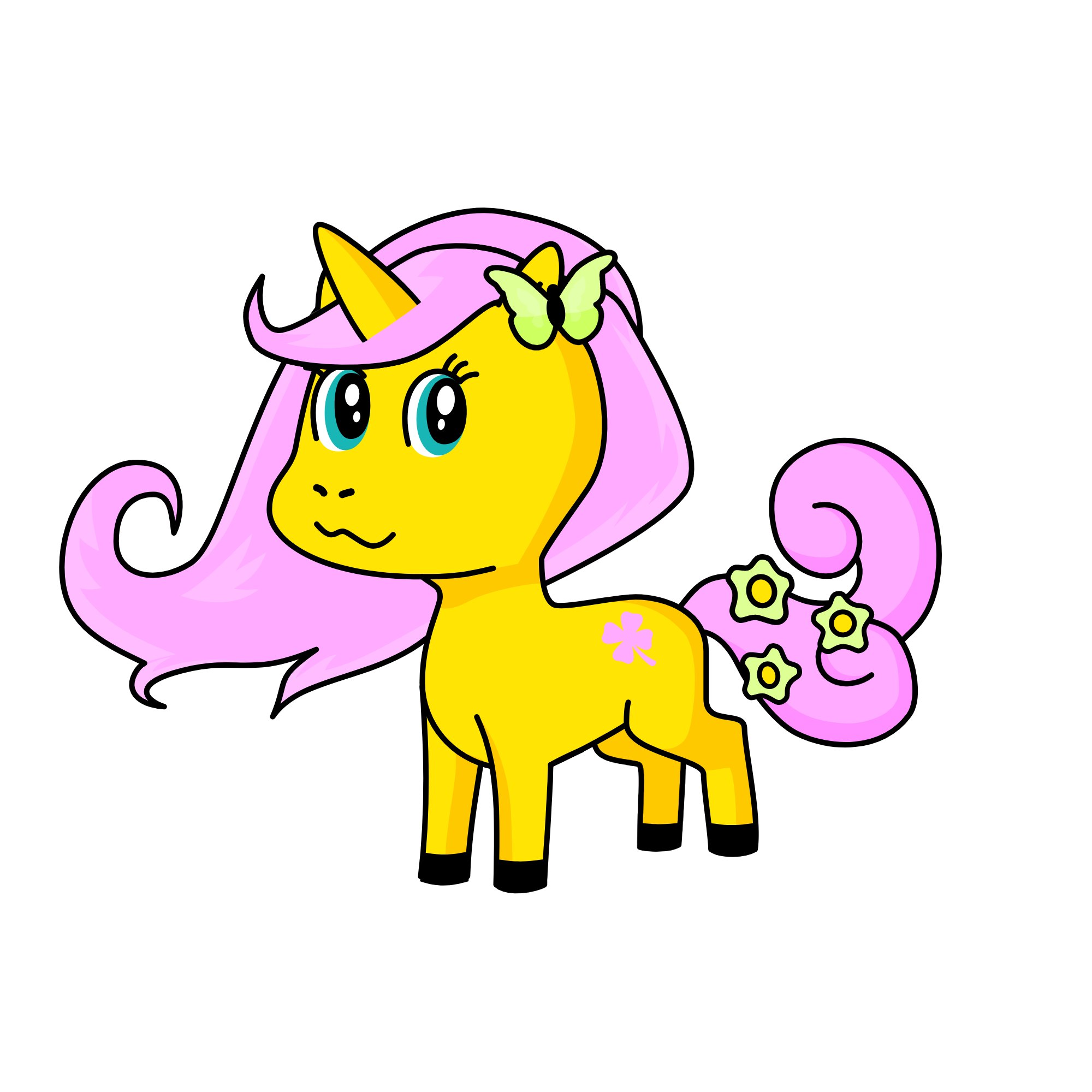 Fluttershy, the unicorn
