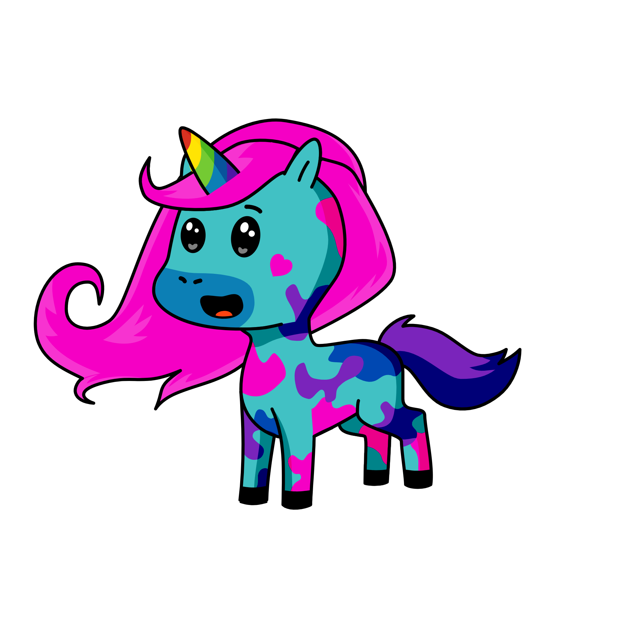 Flashy, the unicorn