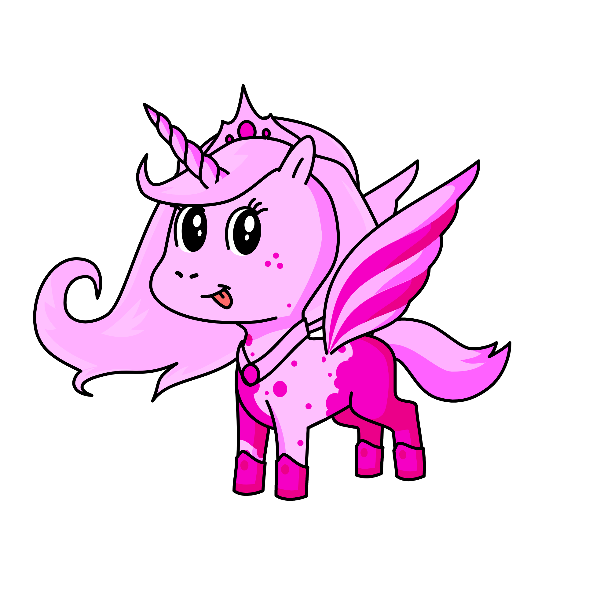 princess pink jane sorry for screaming but you promised don't copy my unicorns okay, the unicorn