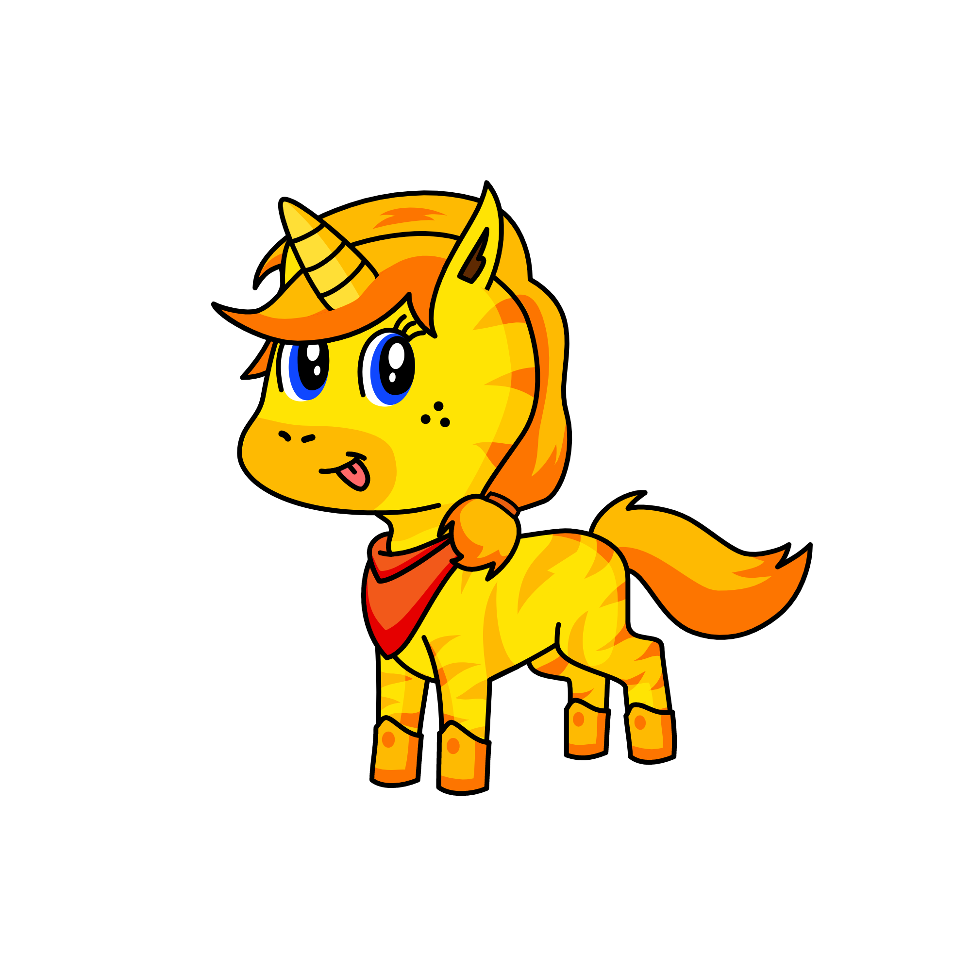 sunset, the unicorn