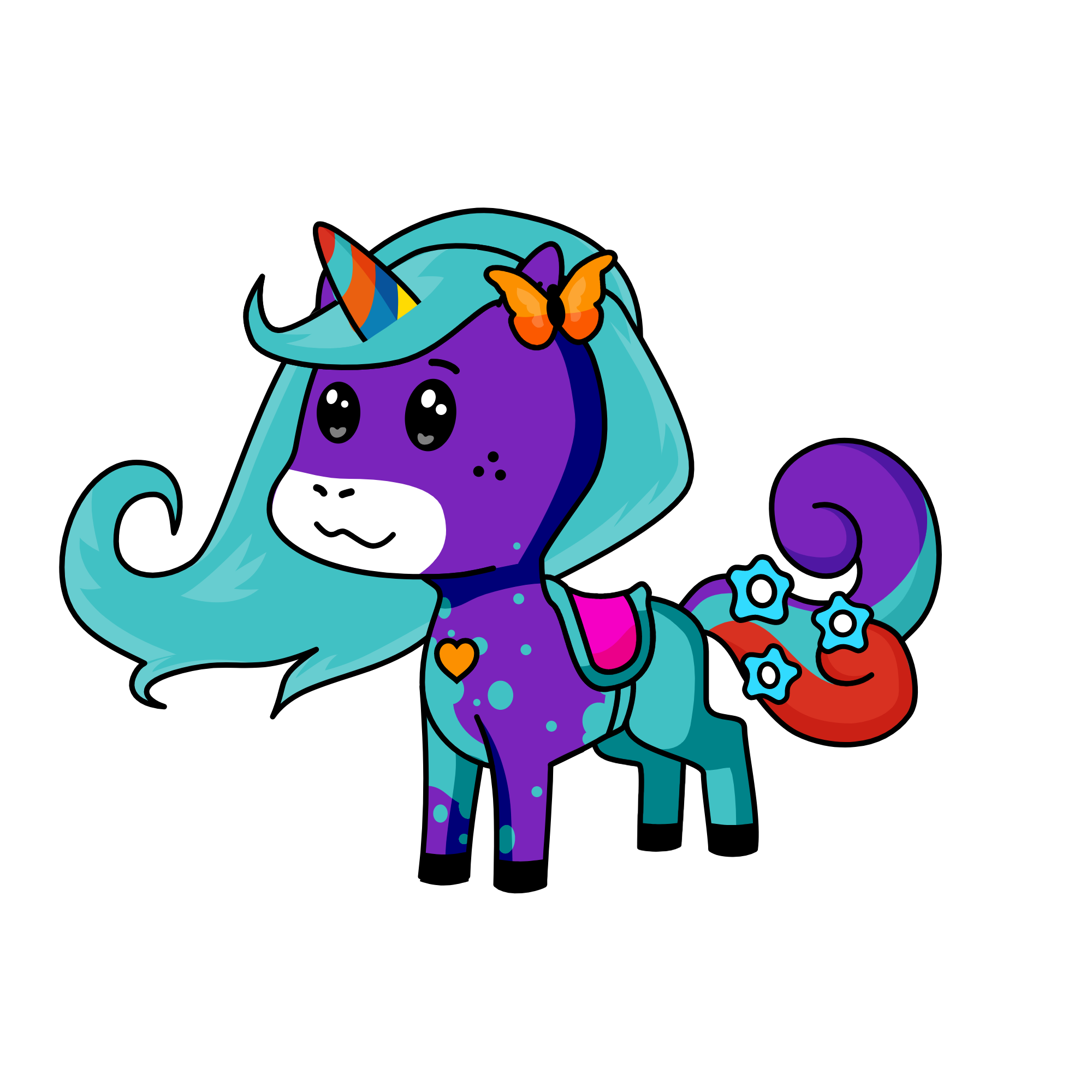 rainbow dash, the unicorn