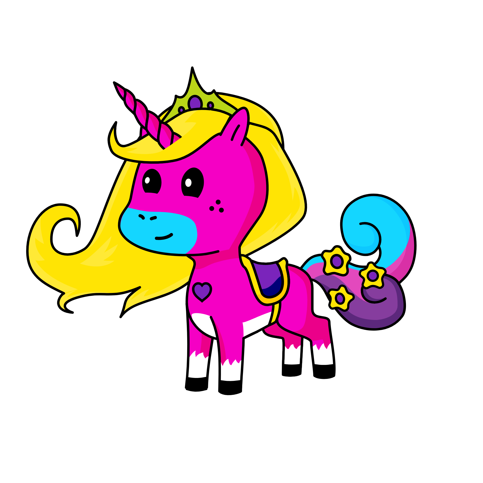 yellow blis of light , the unicorn