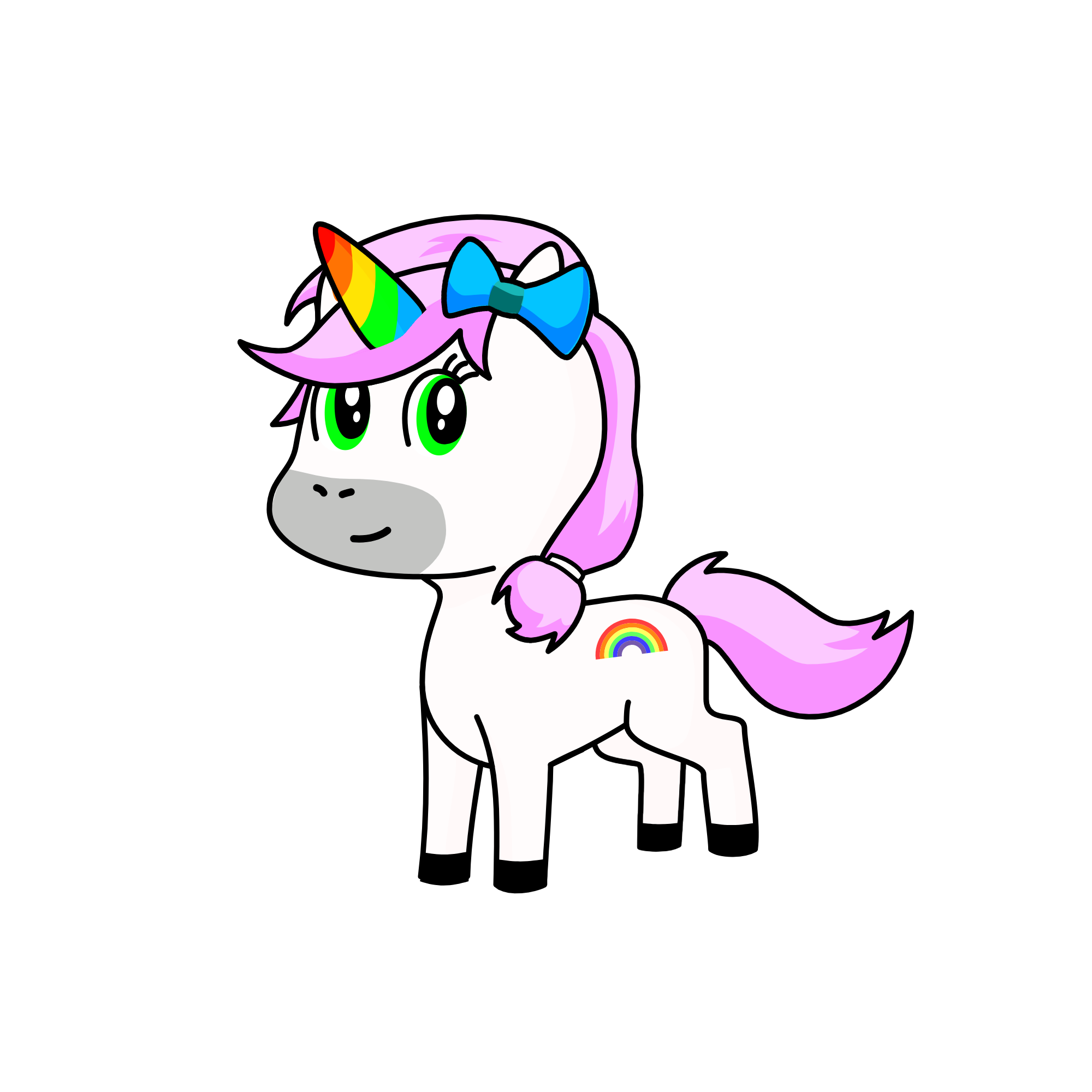 Rainbow, the unicorn