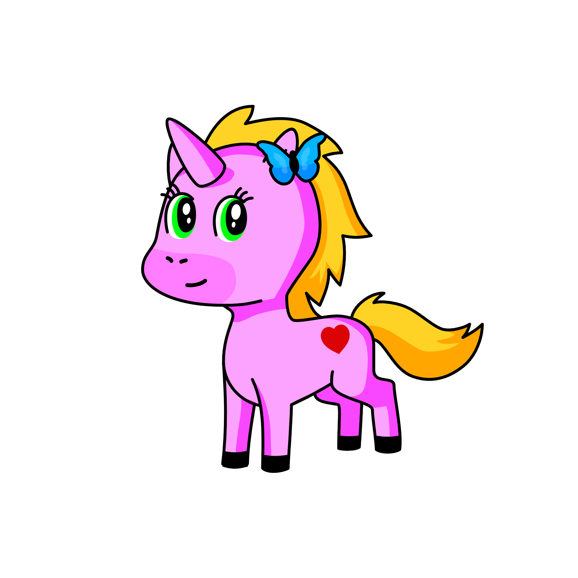 Pinky, the unicorn