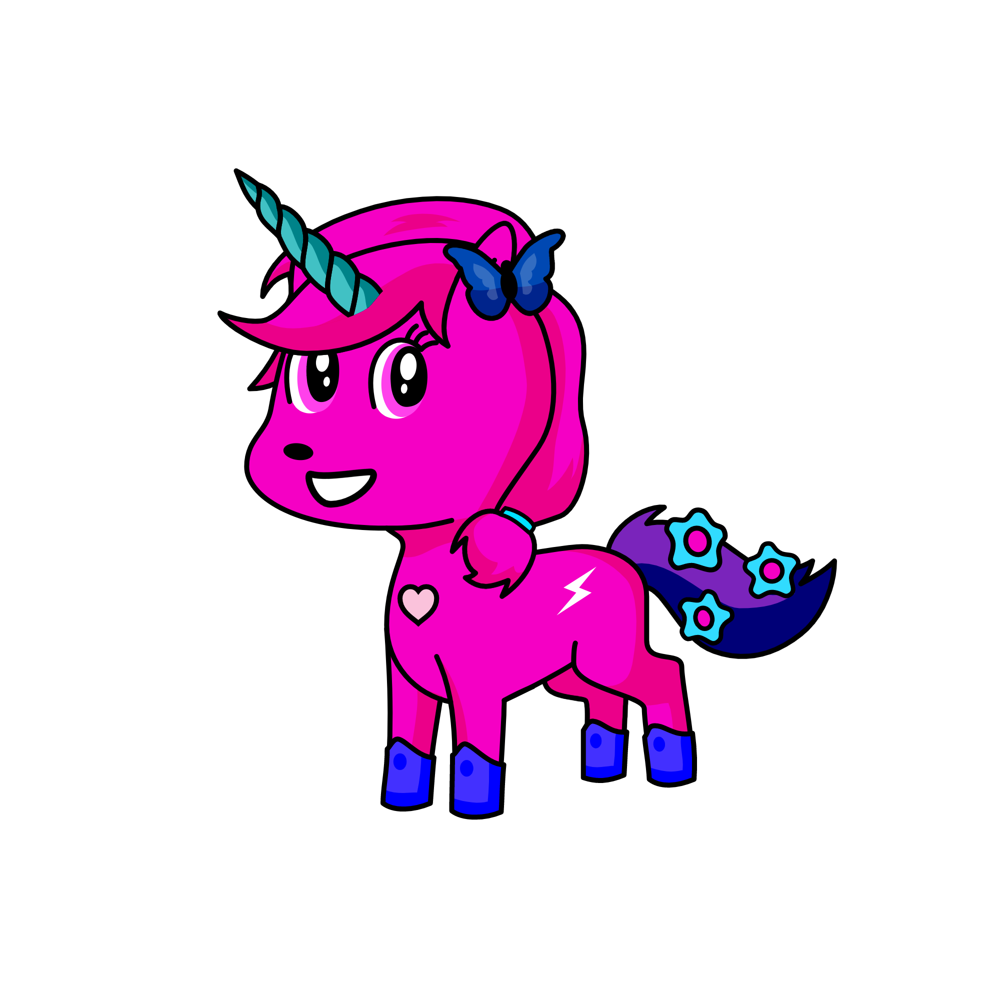 Rainbow (Lilly Sam Bon Bon Baby) hello want to play??, the unicorn