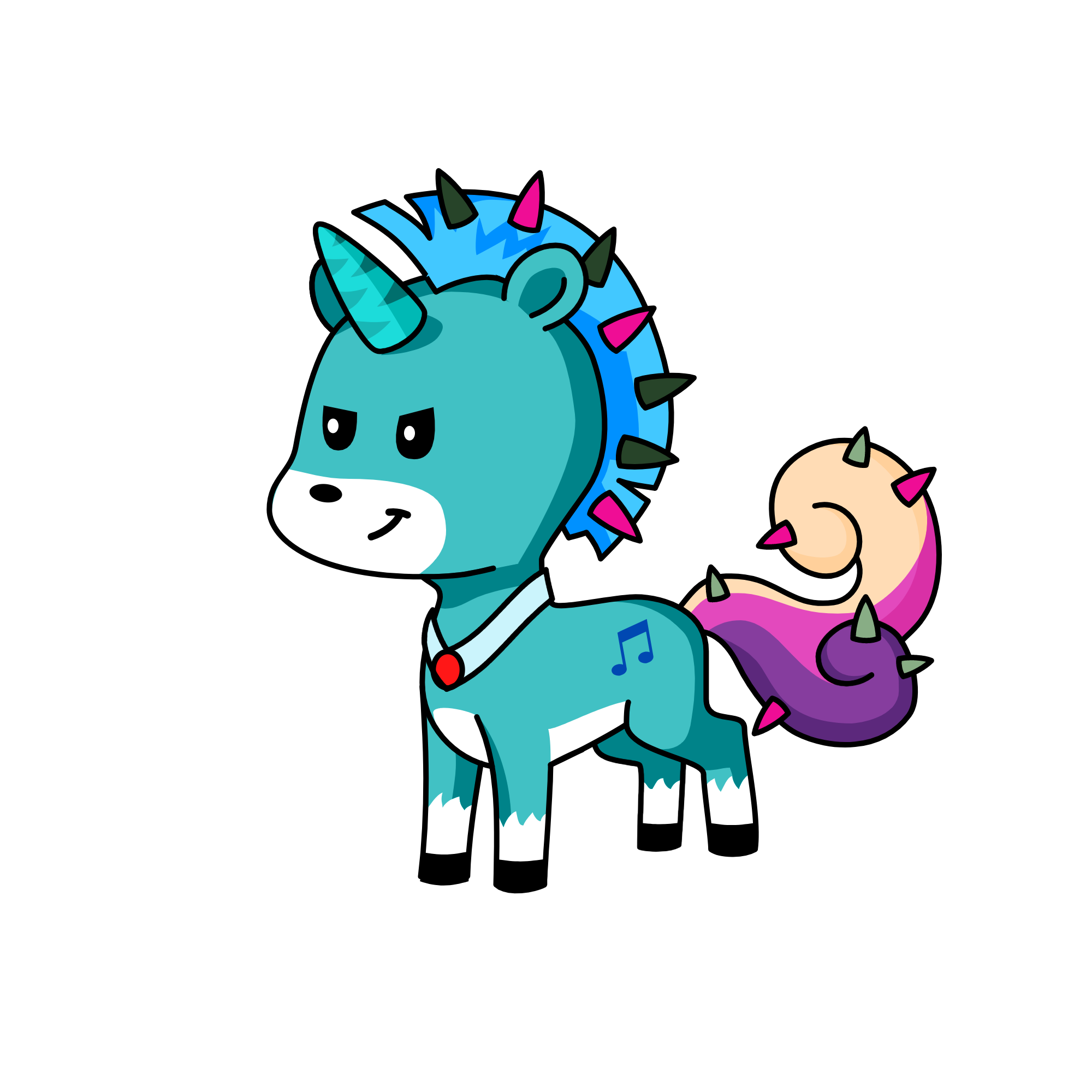blue sea, the unicorn
