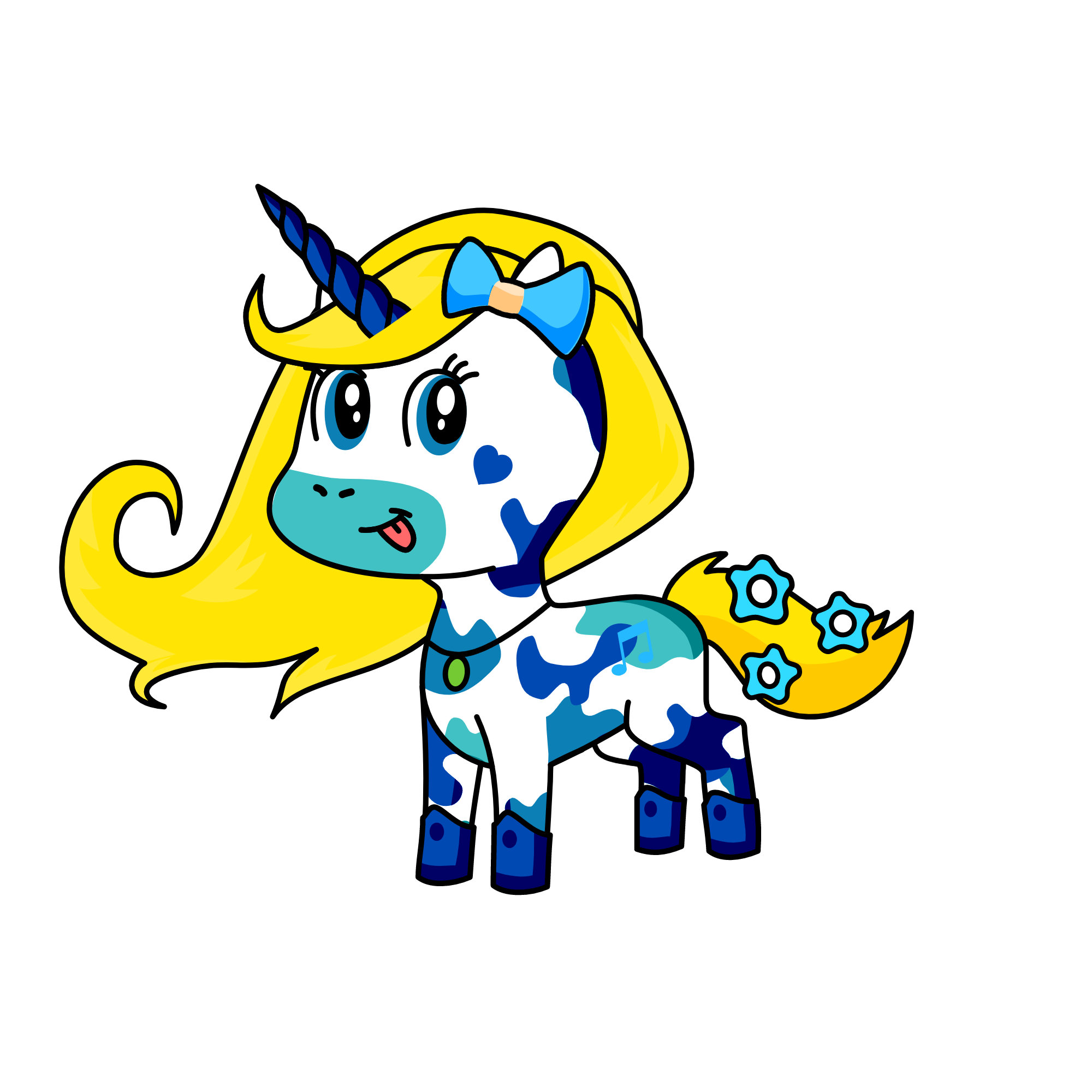 bluey, the unicorn