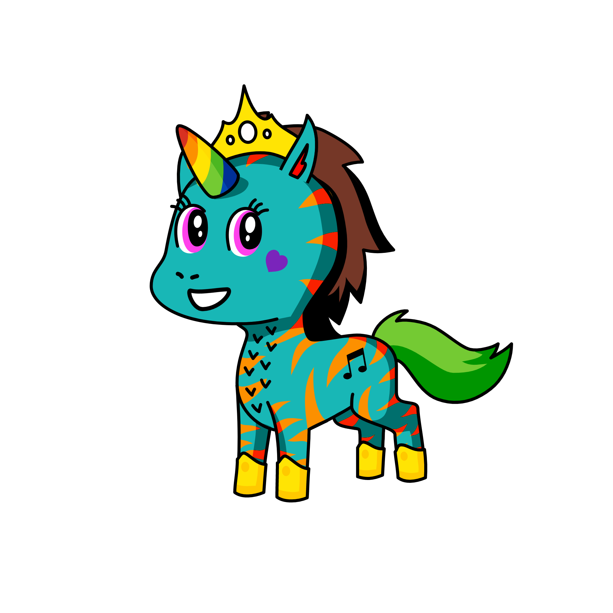 the Music queen, the unicorn