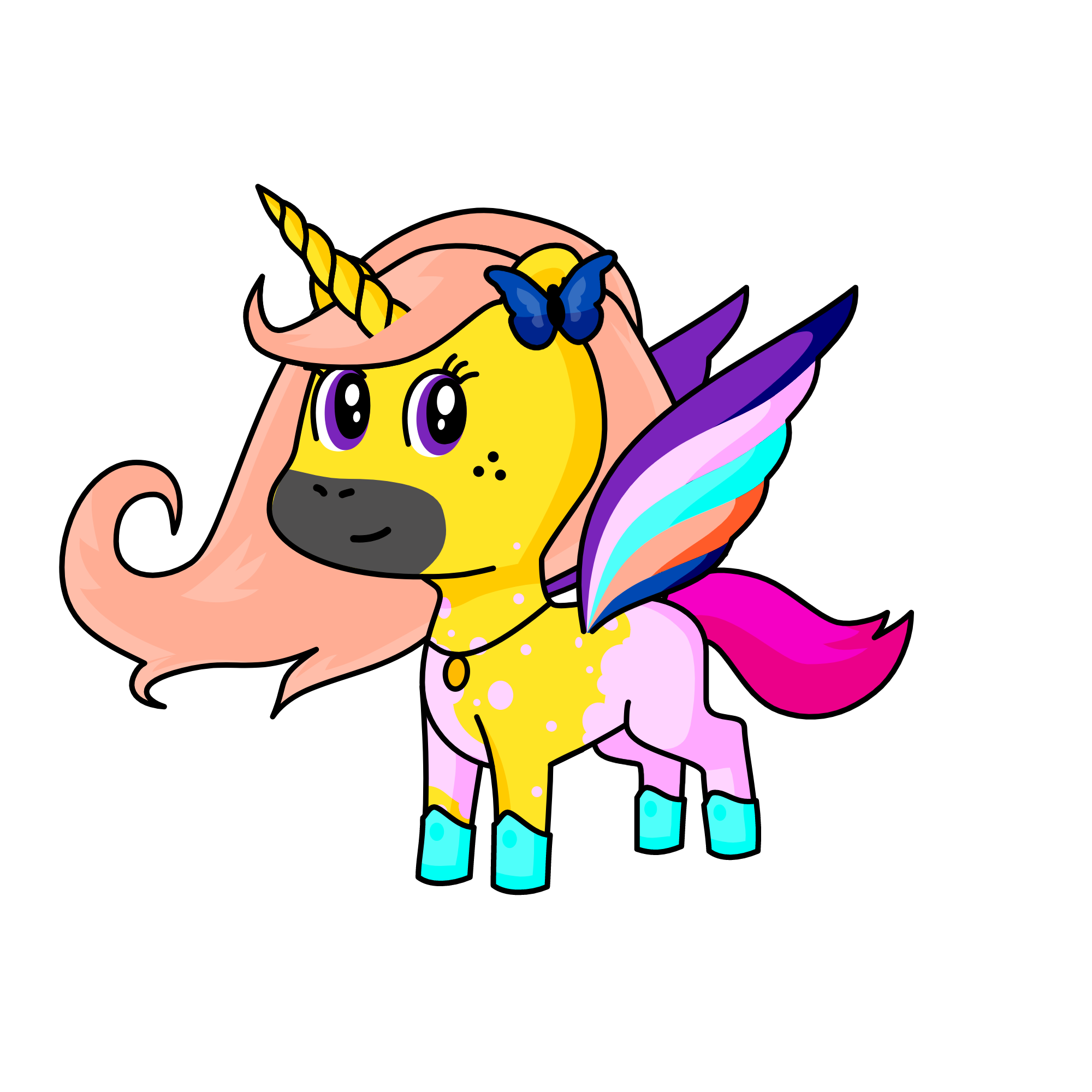 Glitter glow, the unicorn