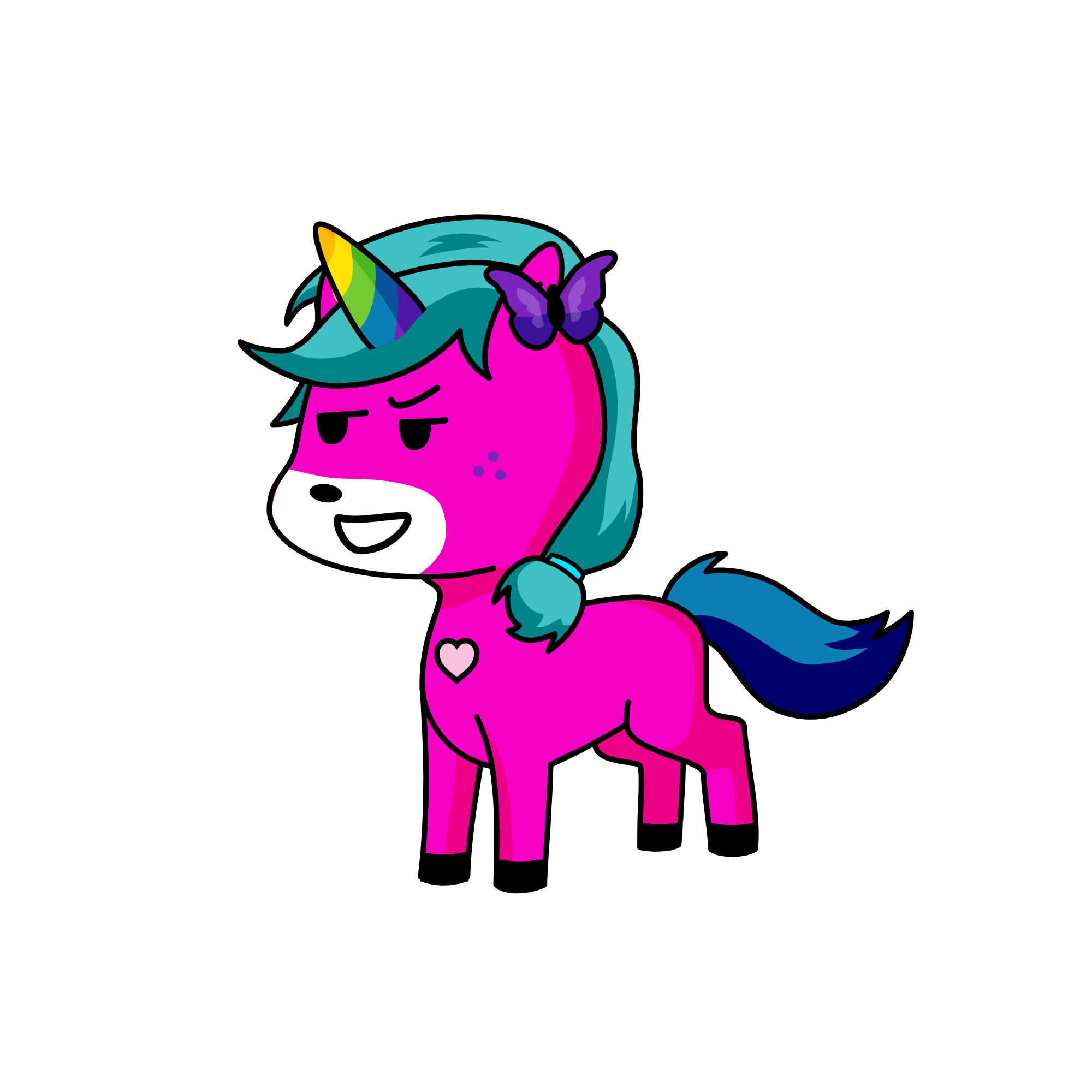 Do you have a crush on someone why r u blushng, the unicorn
