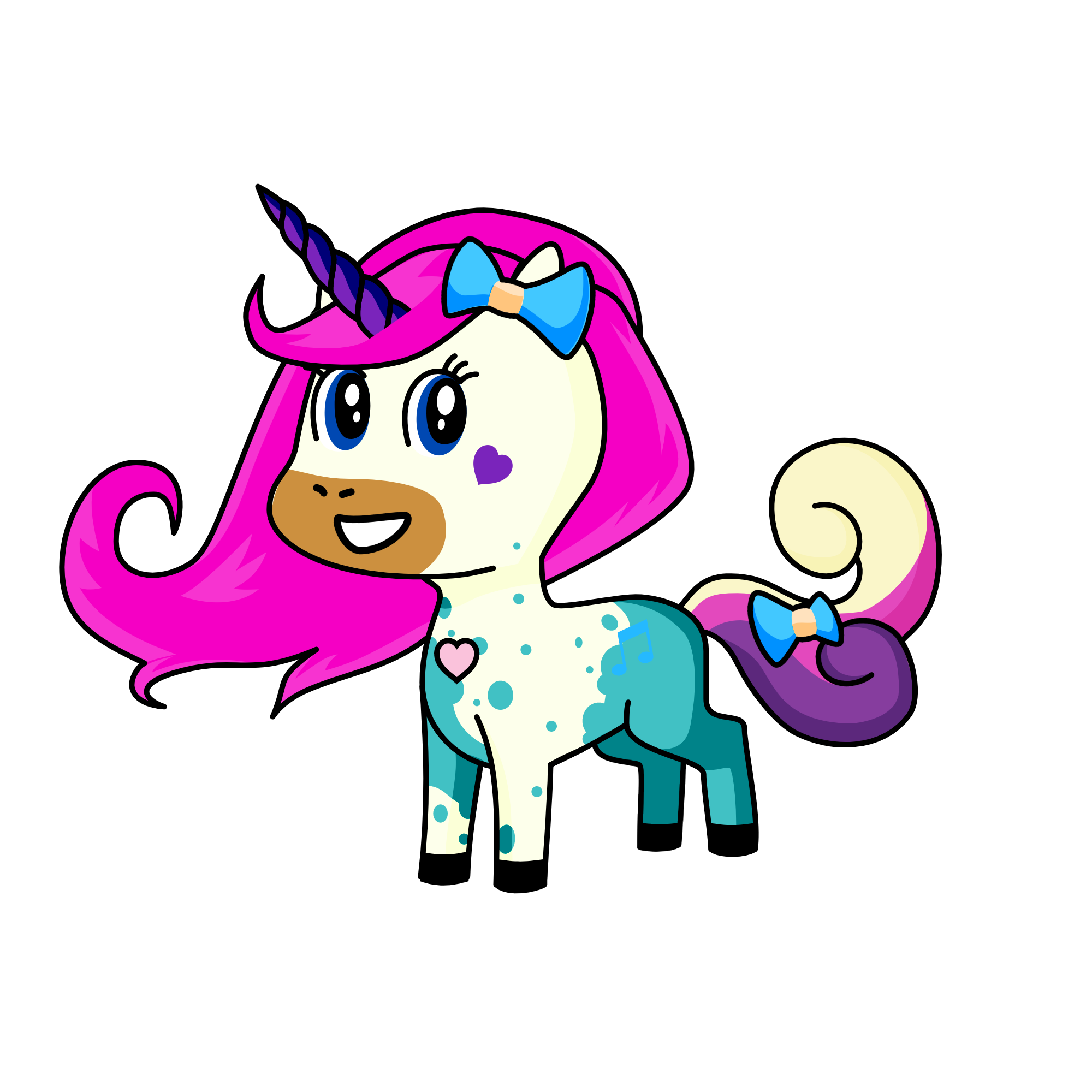 Rainbow Princess Unicorn, the unicorn