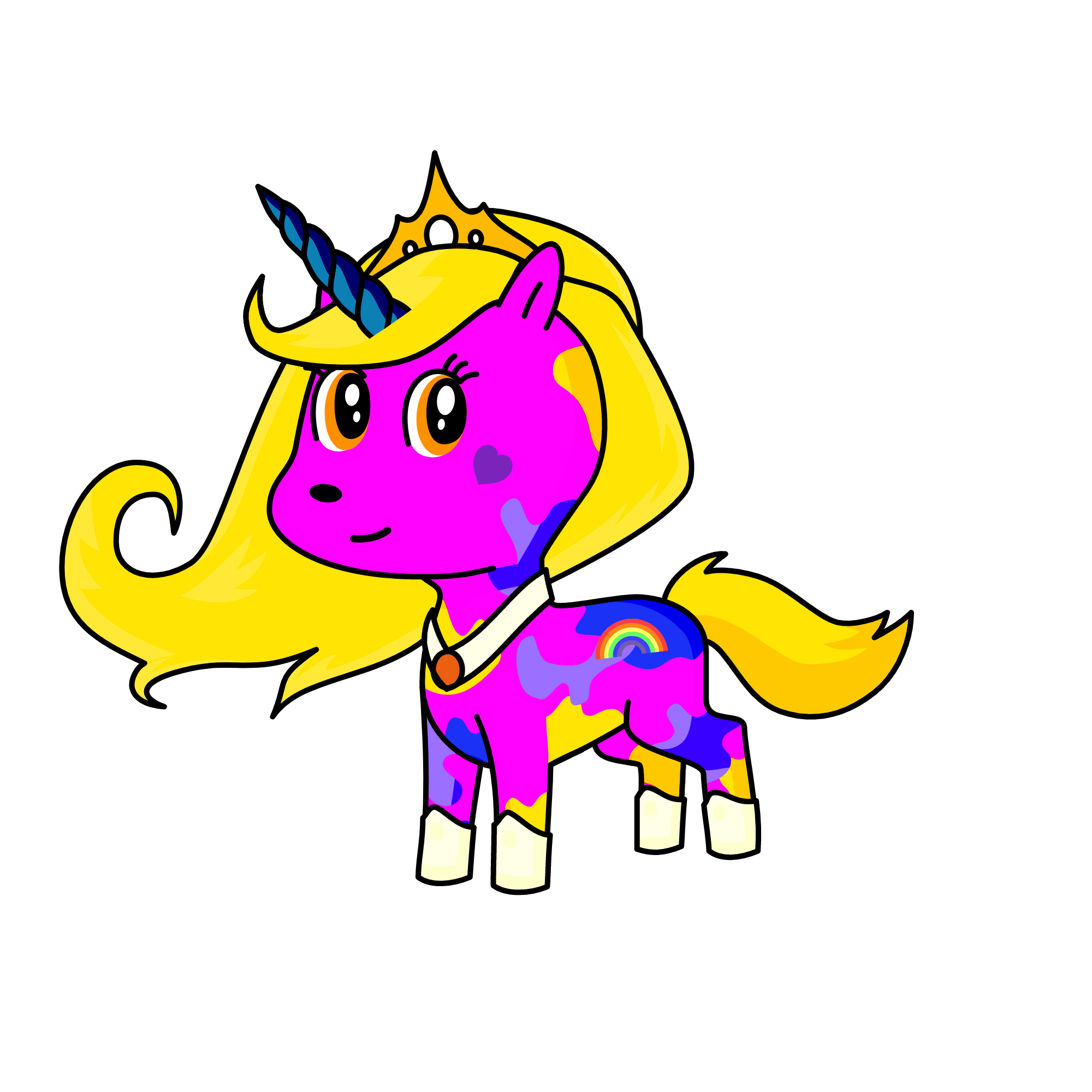unicornio colorido, the unicorn