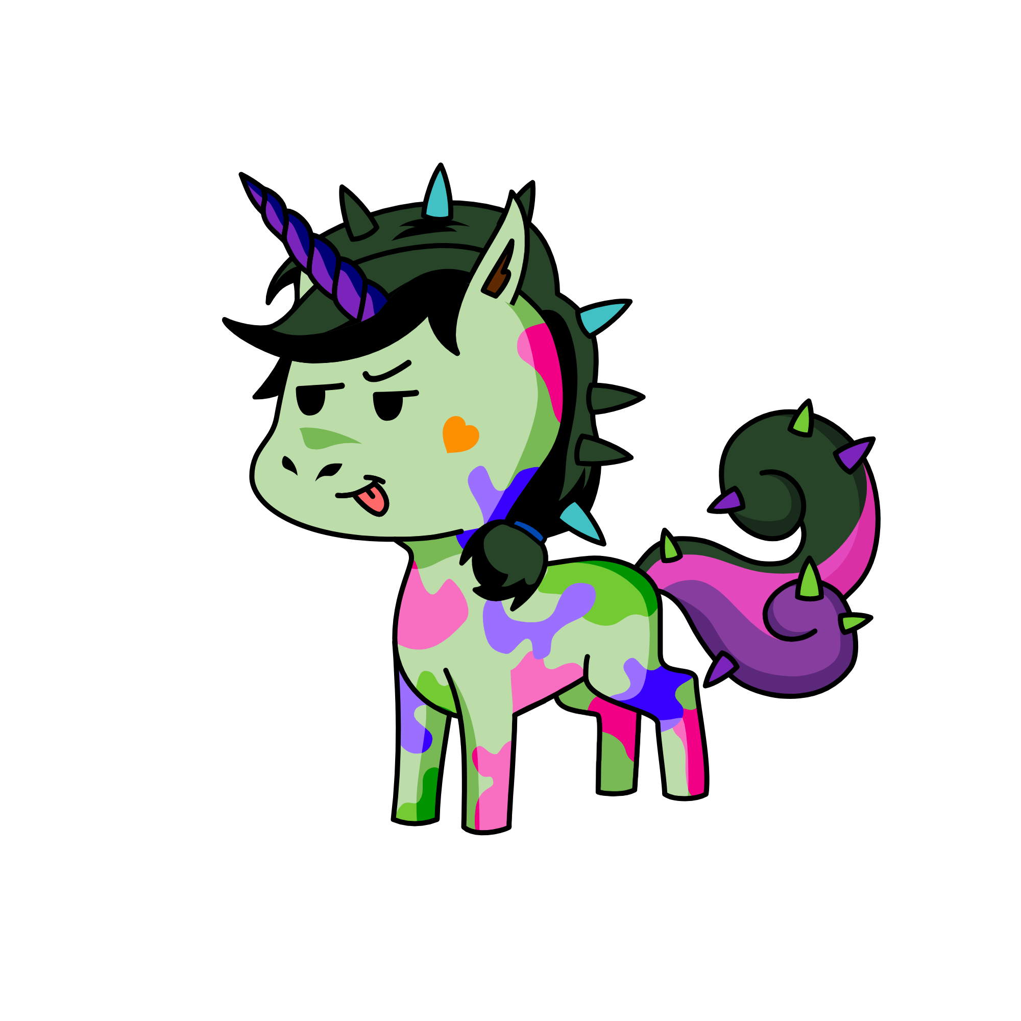 purple dusty, the unicorn