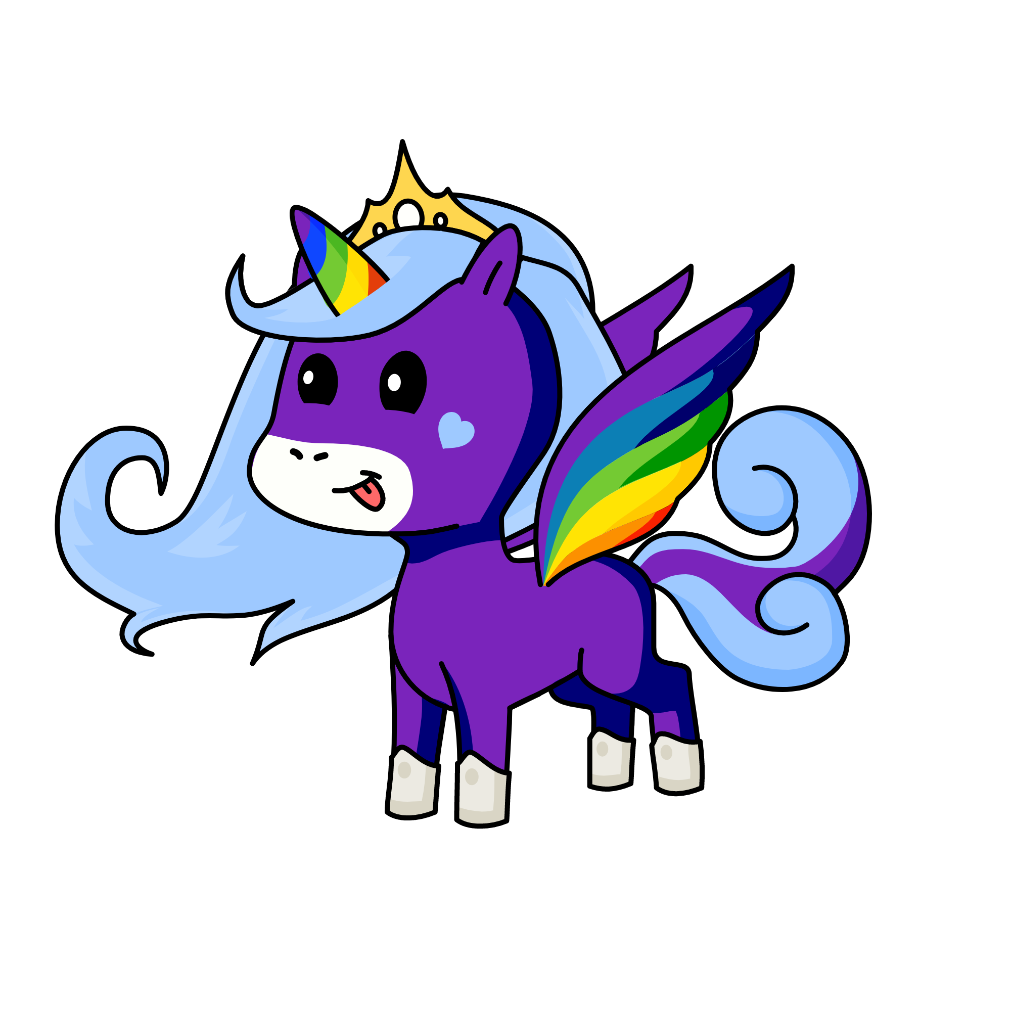 Rainbow Queen, the unicorn
