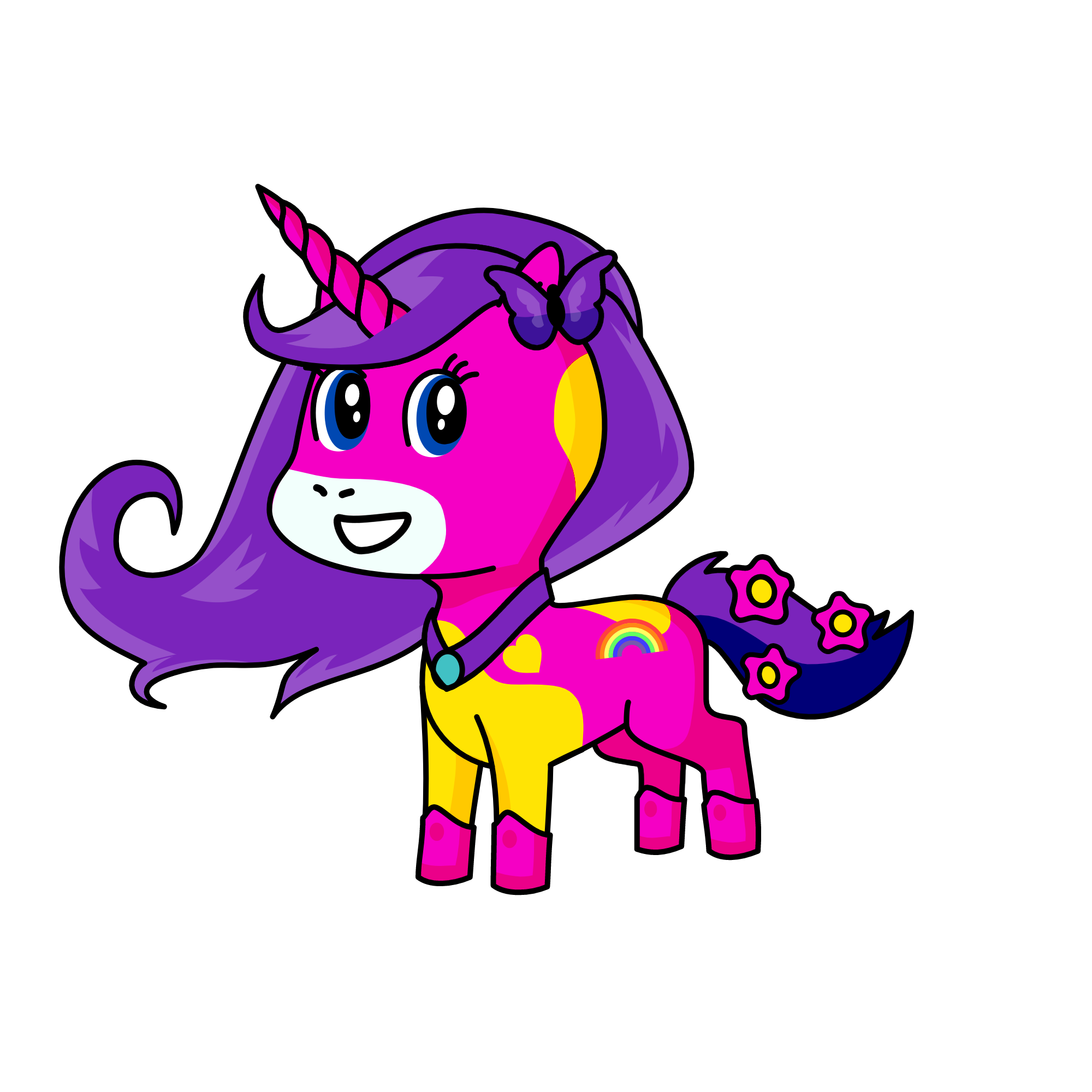 Pink Butterfly, the unicorn