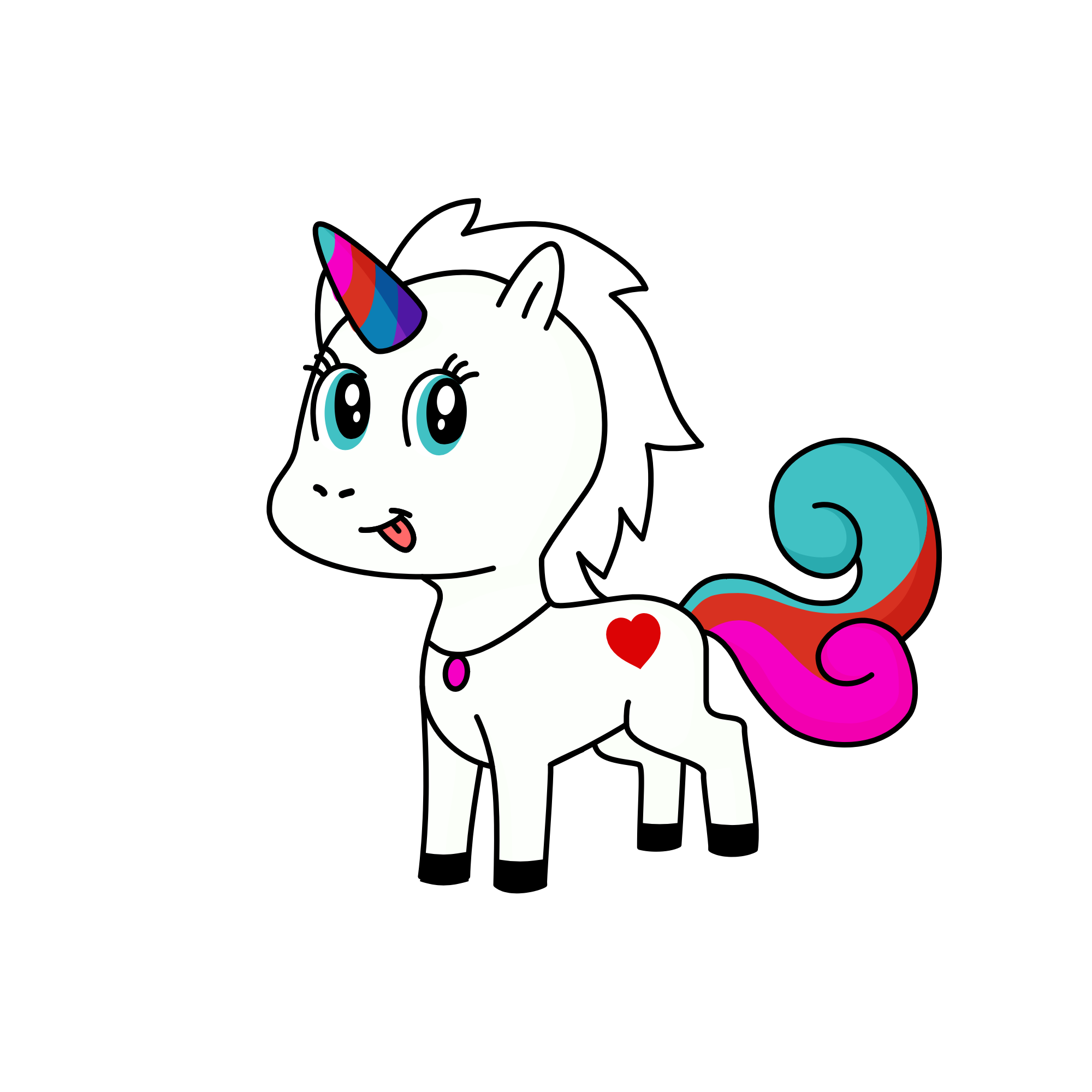 Rainbow, the unicorn
