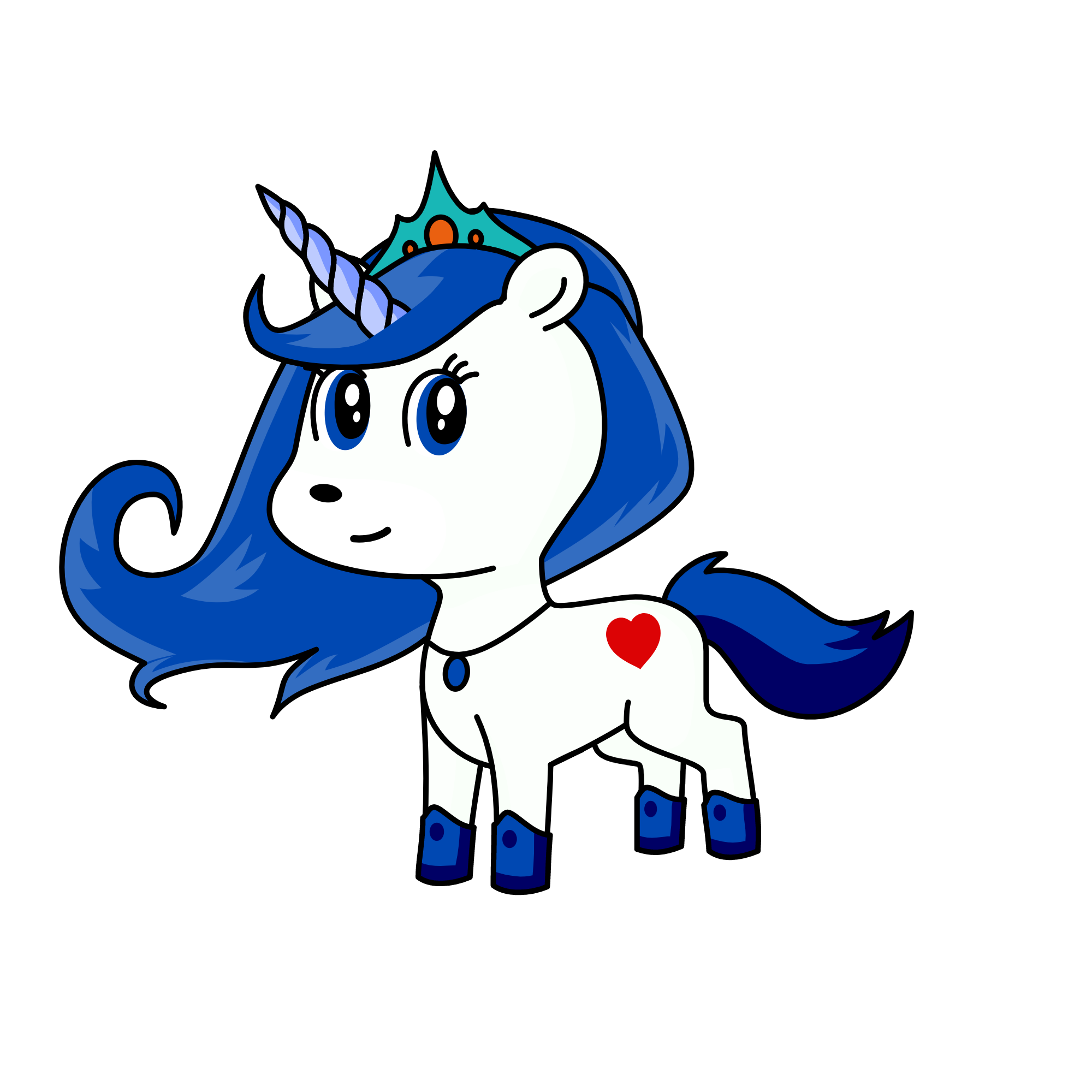 QUEEN ELSA, the unicorn