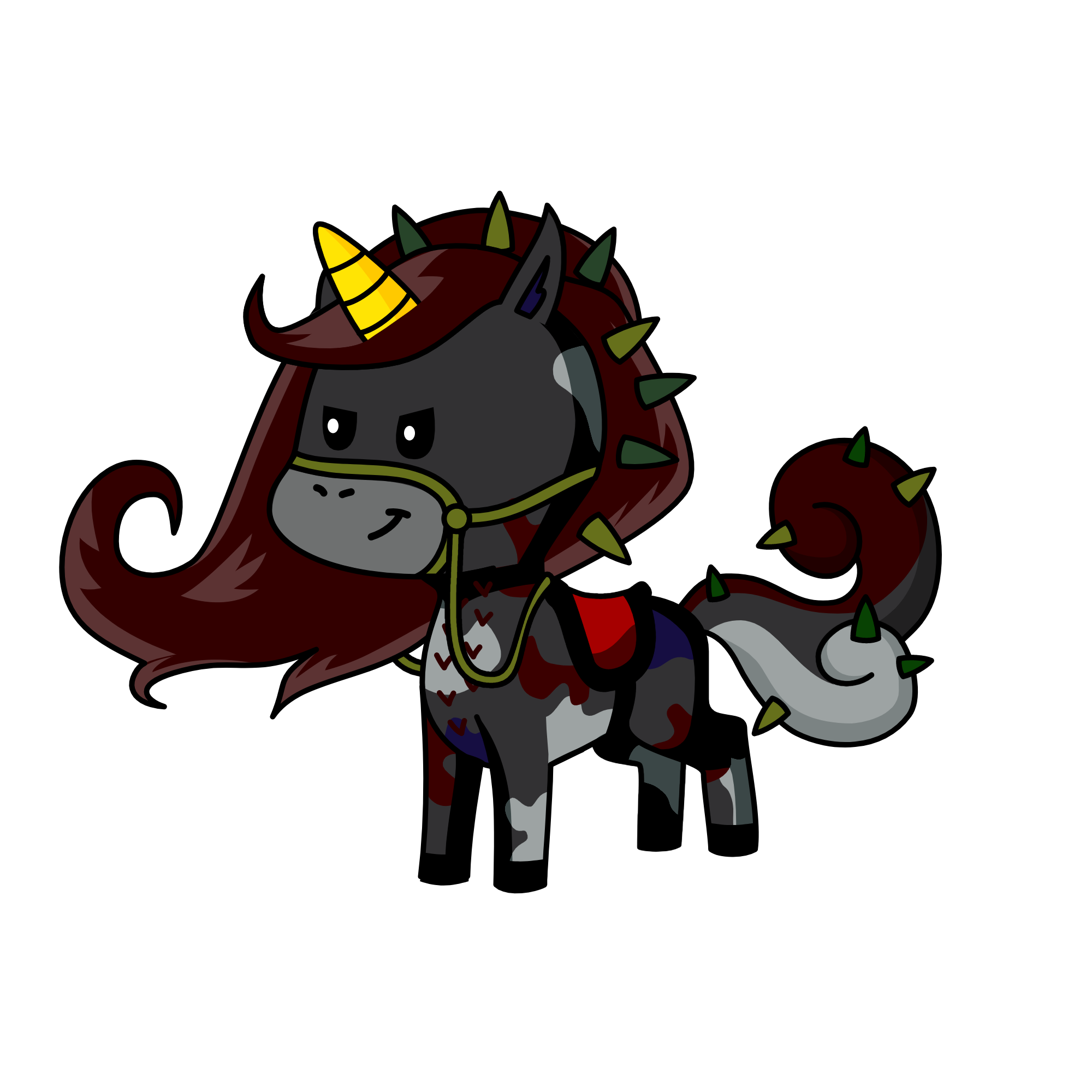 Black shadow, the unicorn