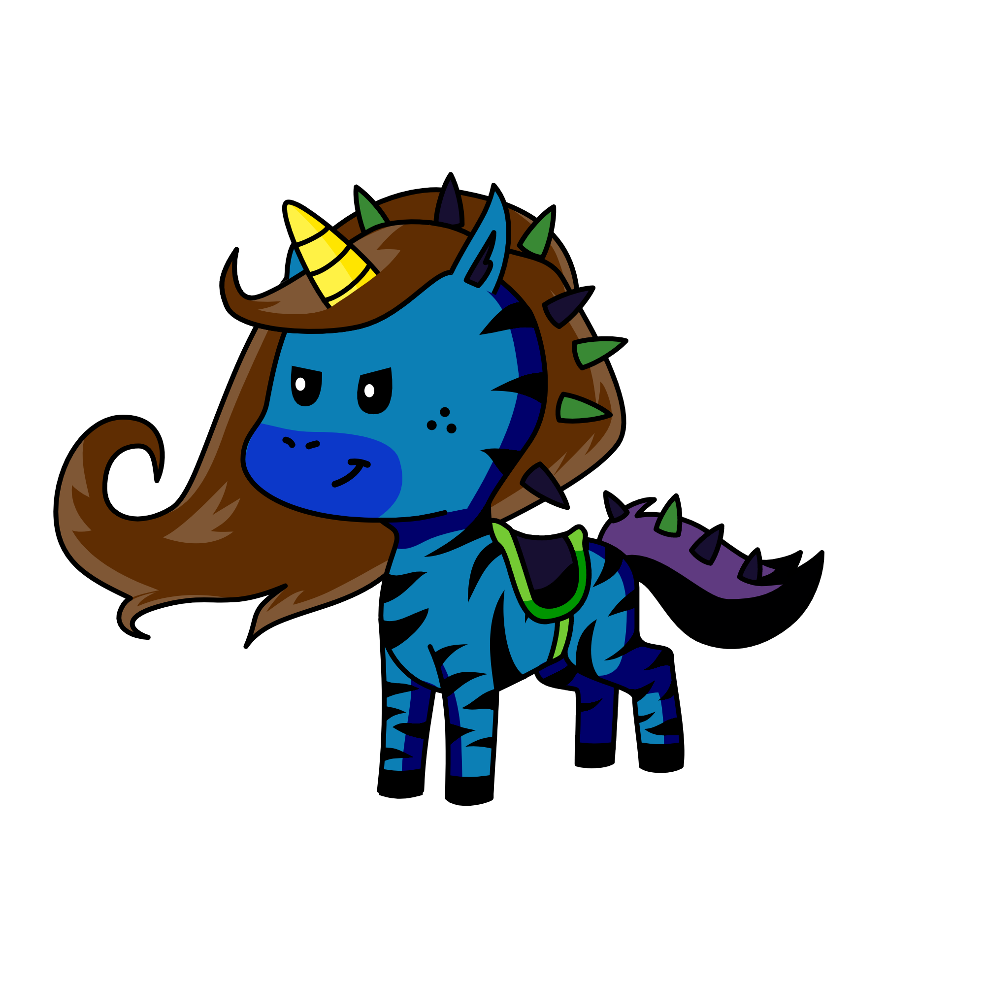 Black shadow, the unicorn