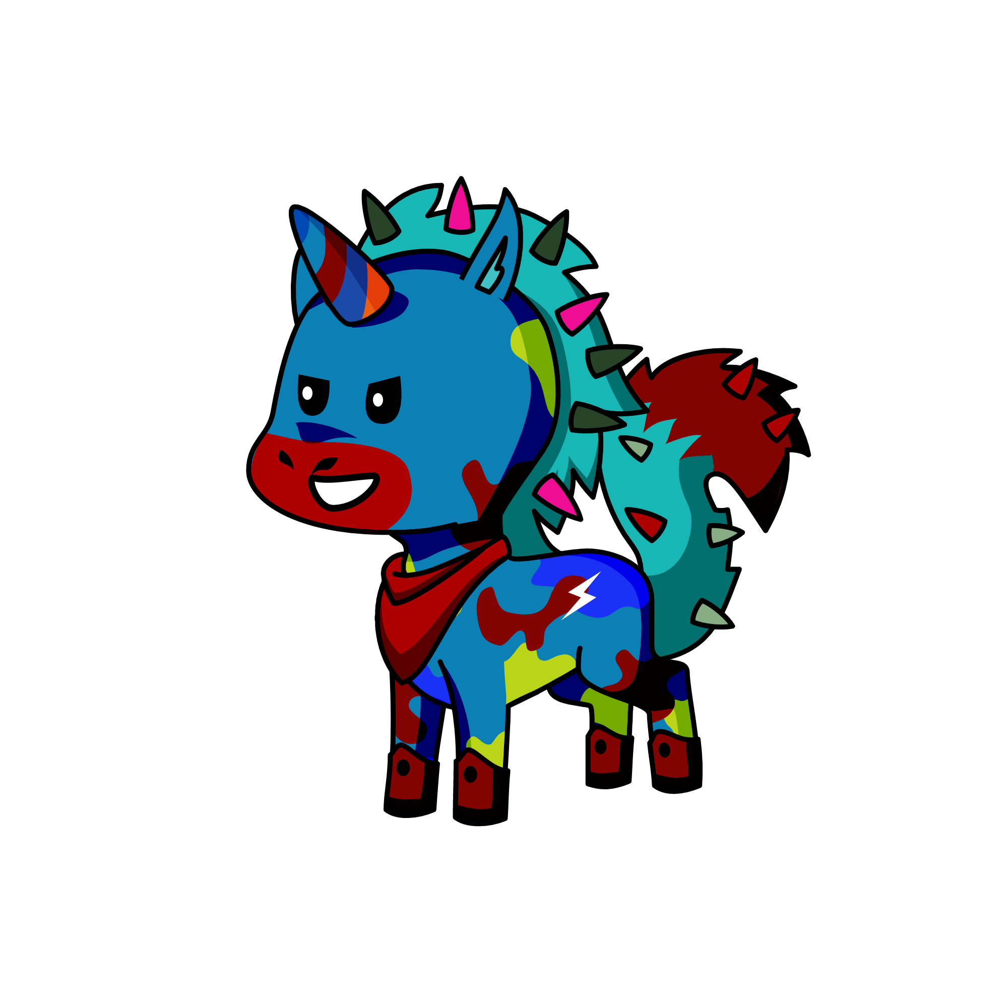 Spiky, the unicorn
