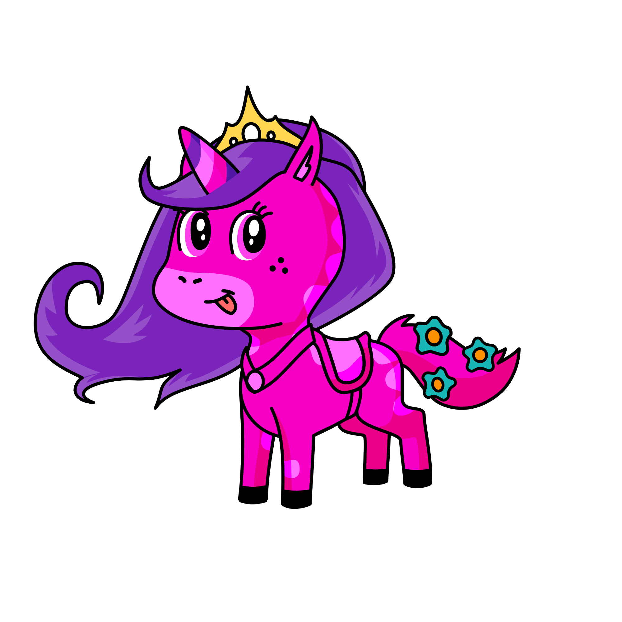 shiny pink, the unicorn