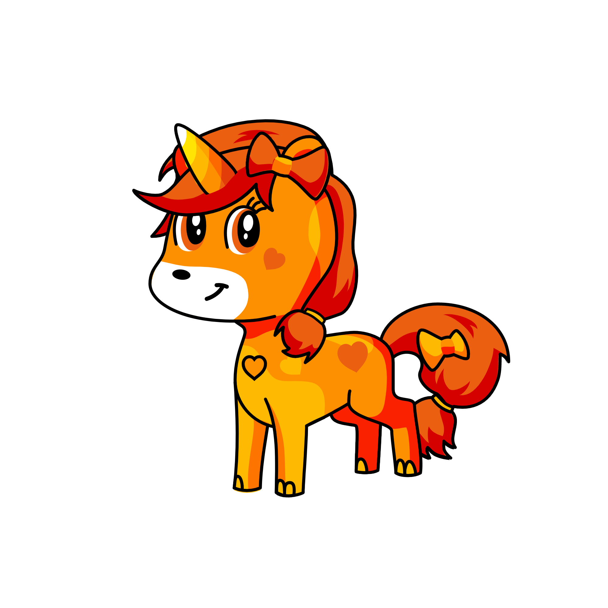 Orange, the unicorn