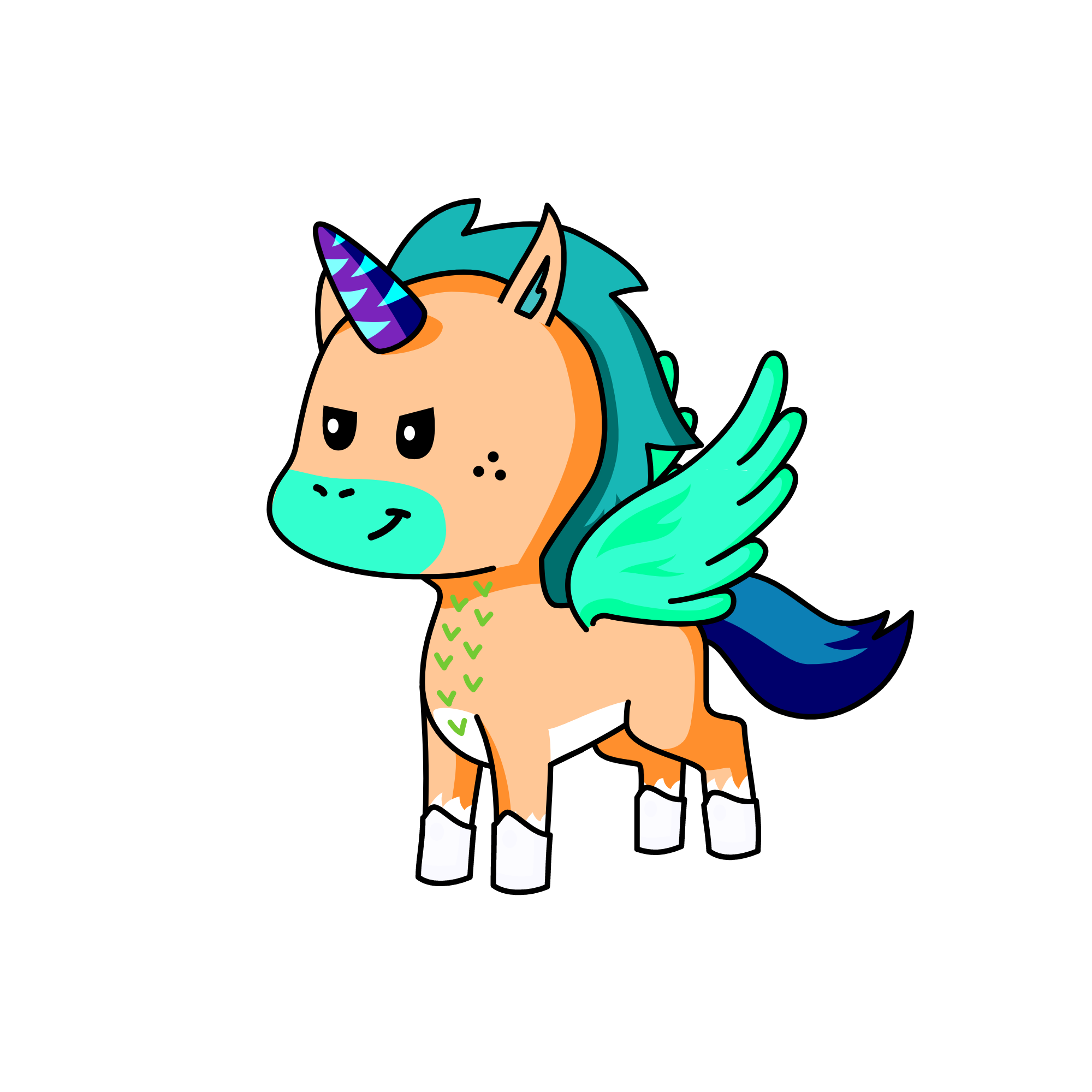 Sir Blondes-a-lot, the unicorn