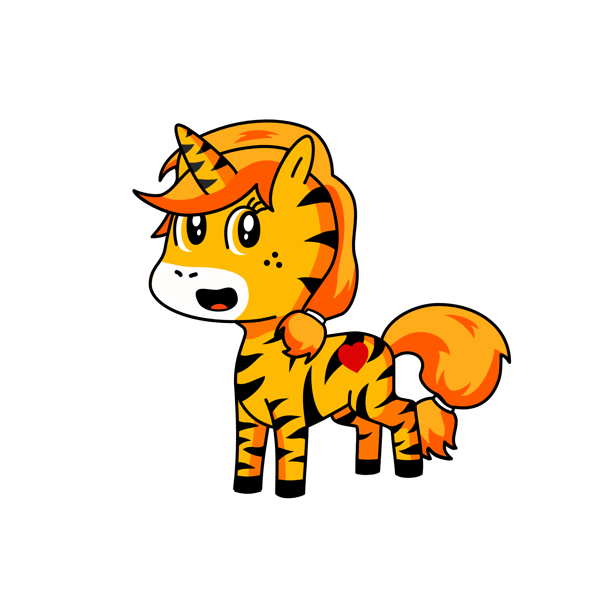 tiger, the unicorn