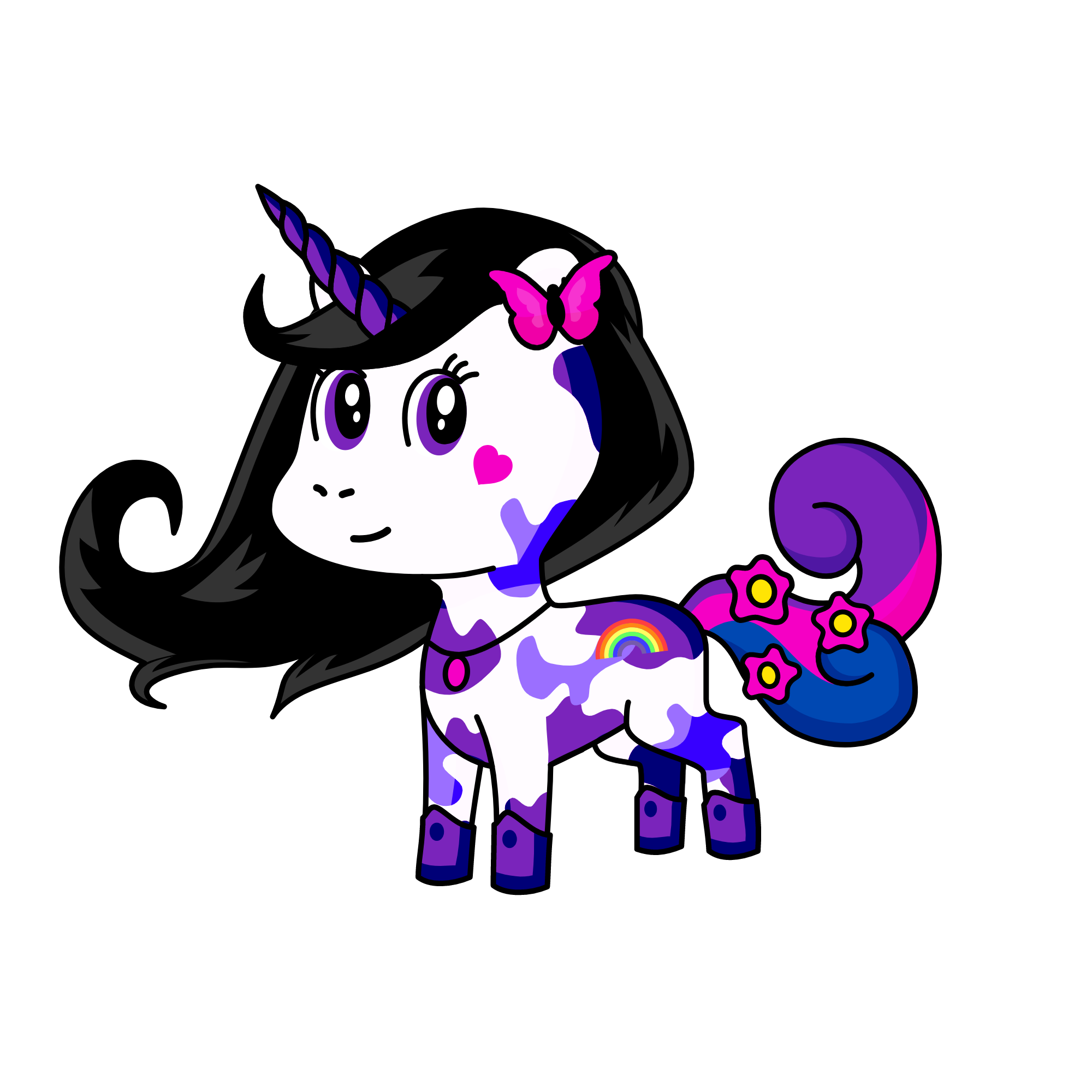 زیبا, the unicorn