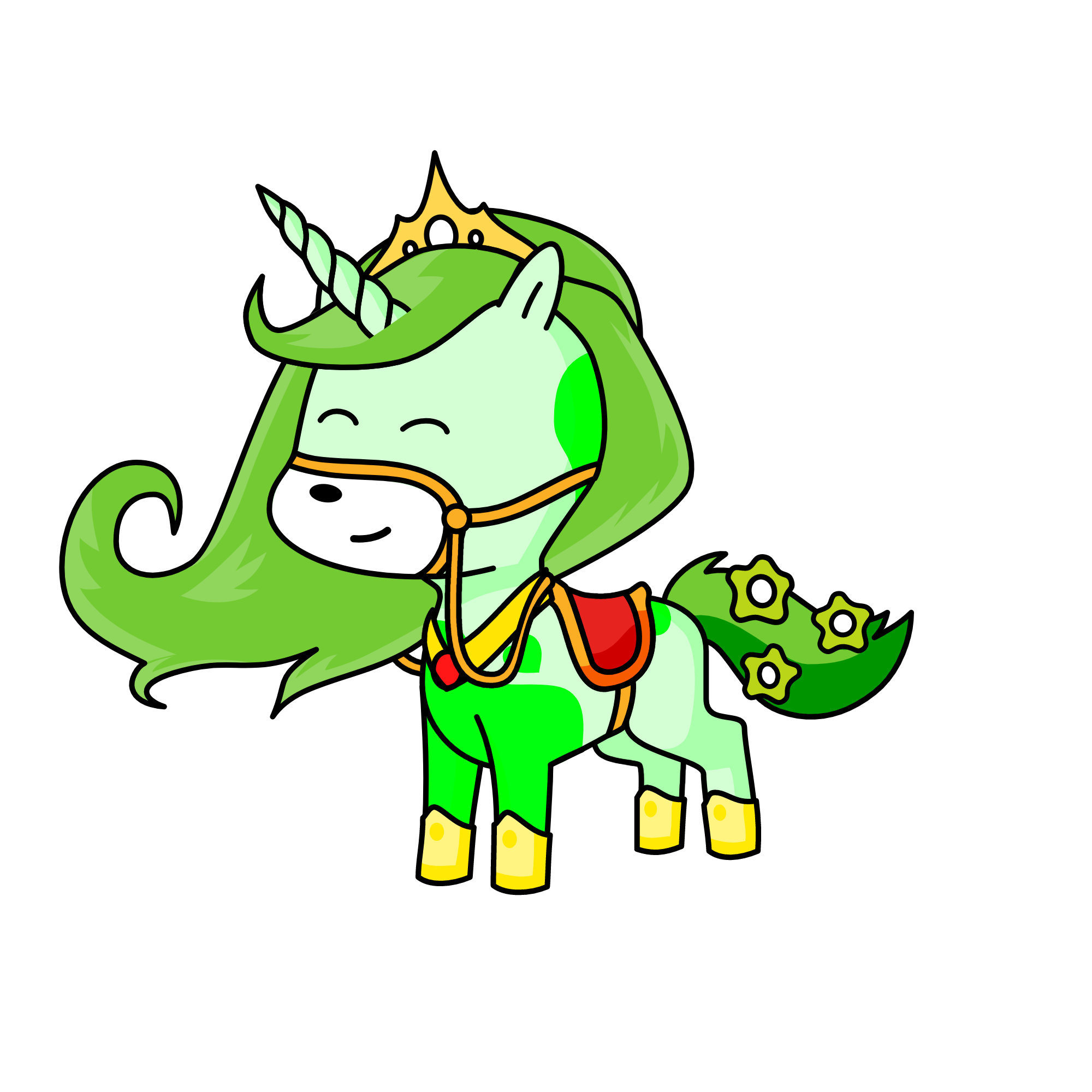 Princess GreenFox, the unicorn