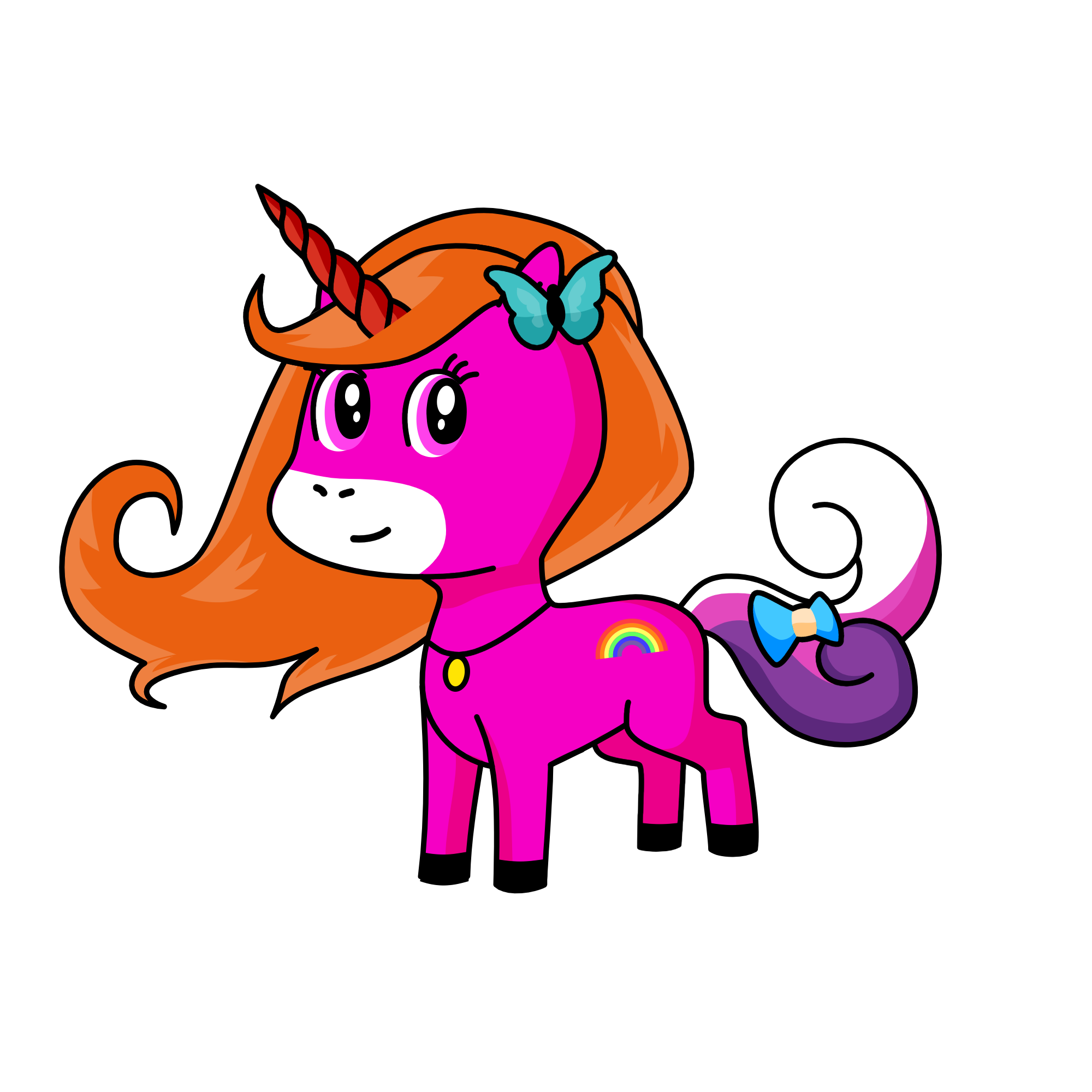Rainbow, the unicorn
