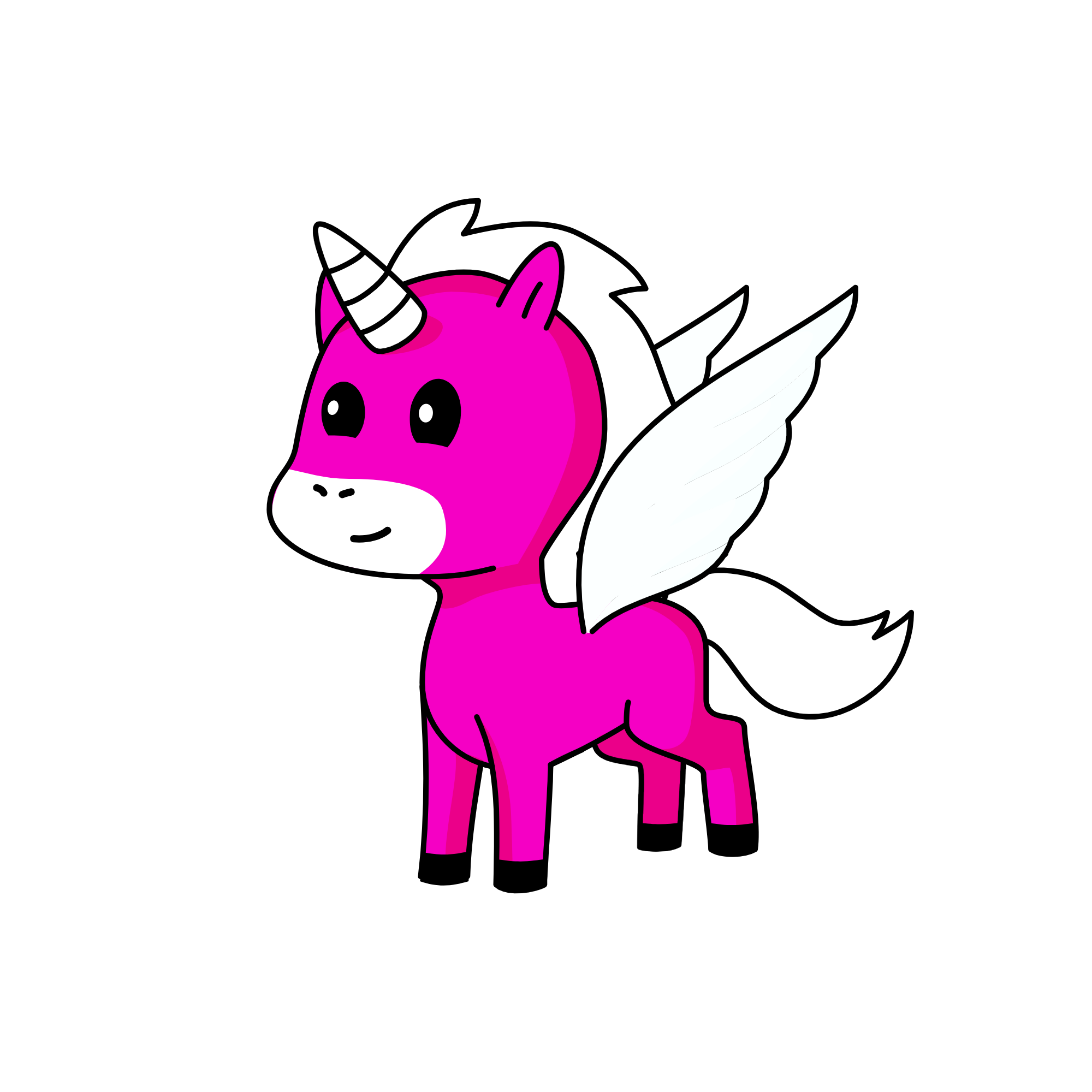 white, the unicorn