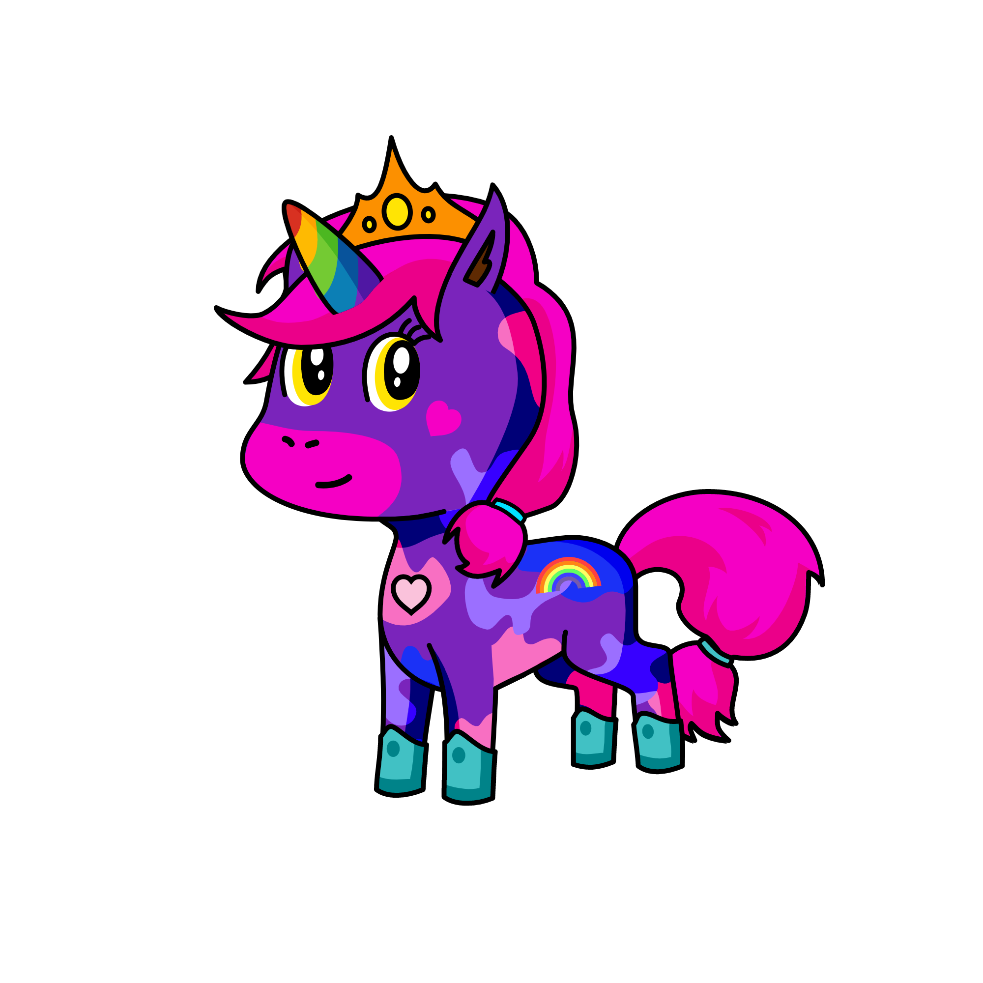 Princess bubblegum, the unicorn