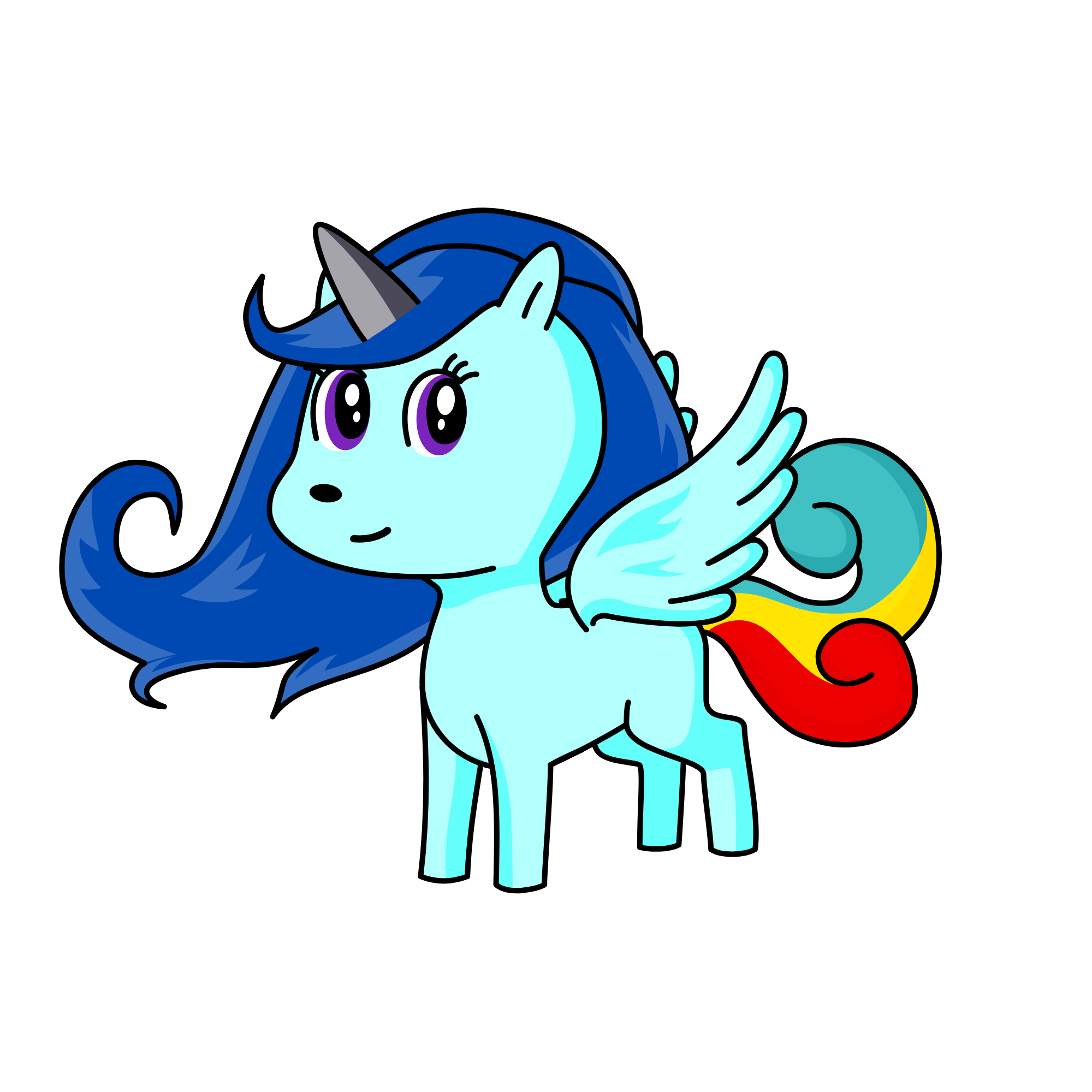 rainbow dash, the unicorn