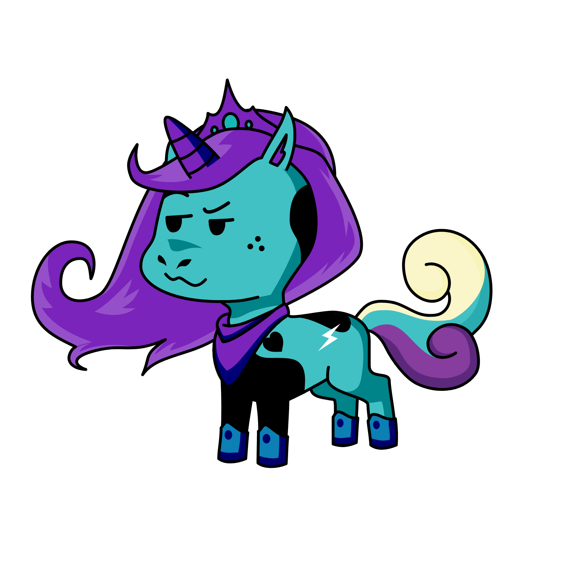 Violet, the unicorn