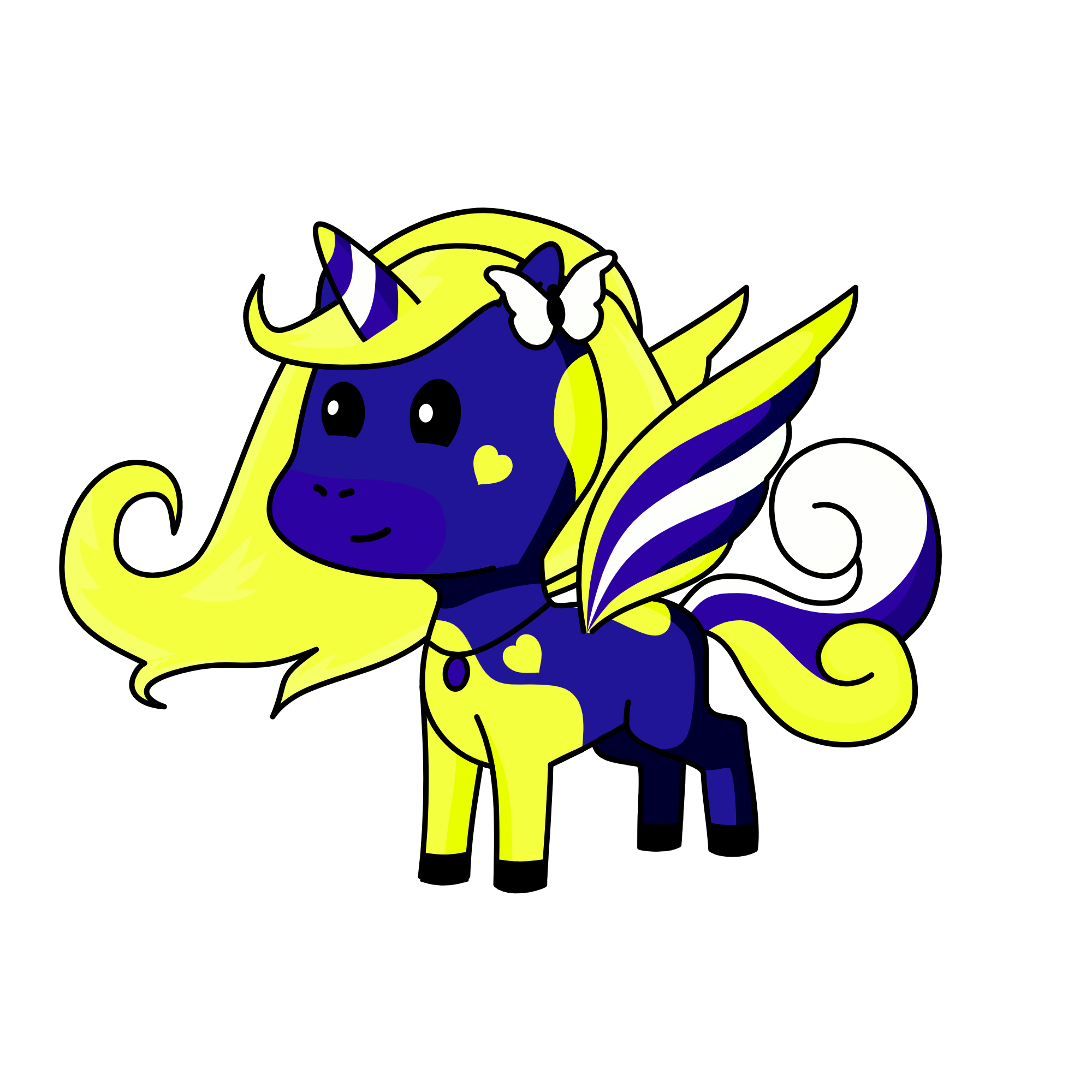 blue, the unicorn