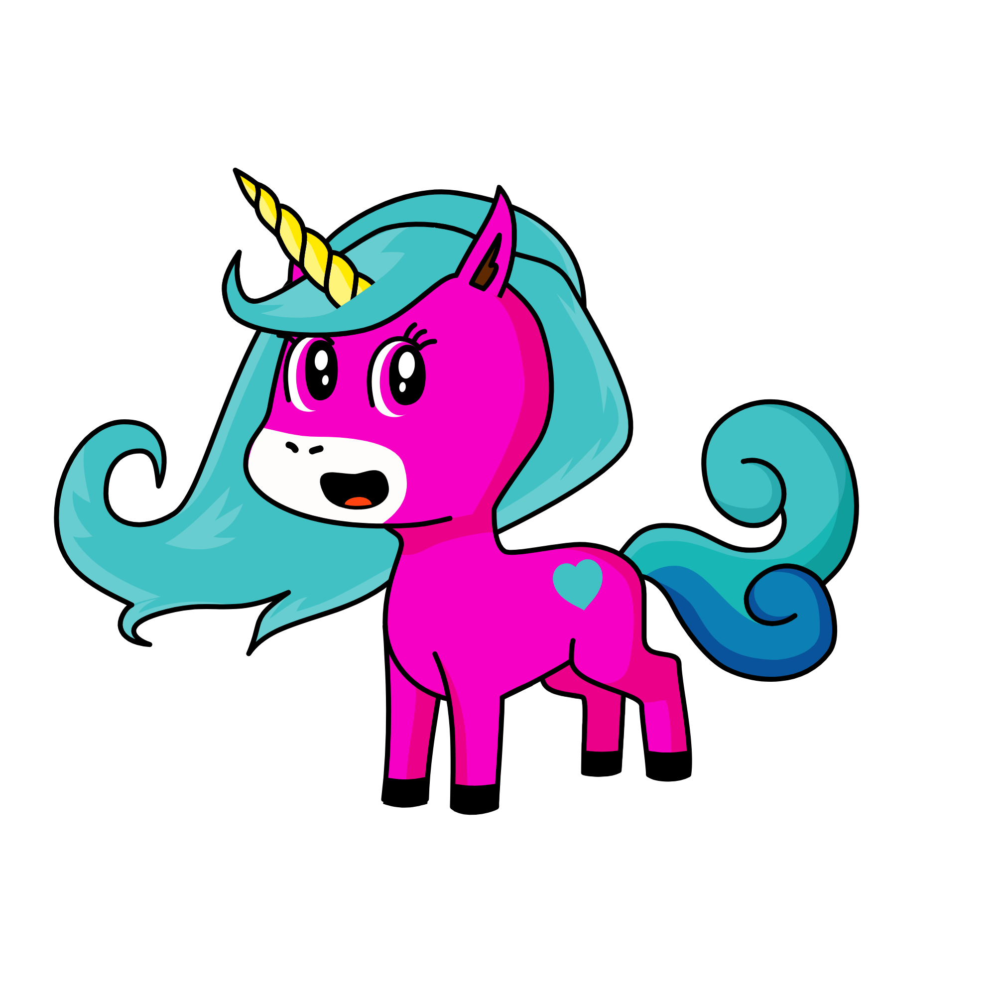 RAINBOW CUTIE PIE, the unicorn